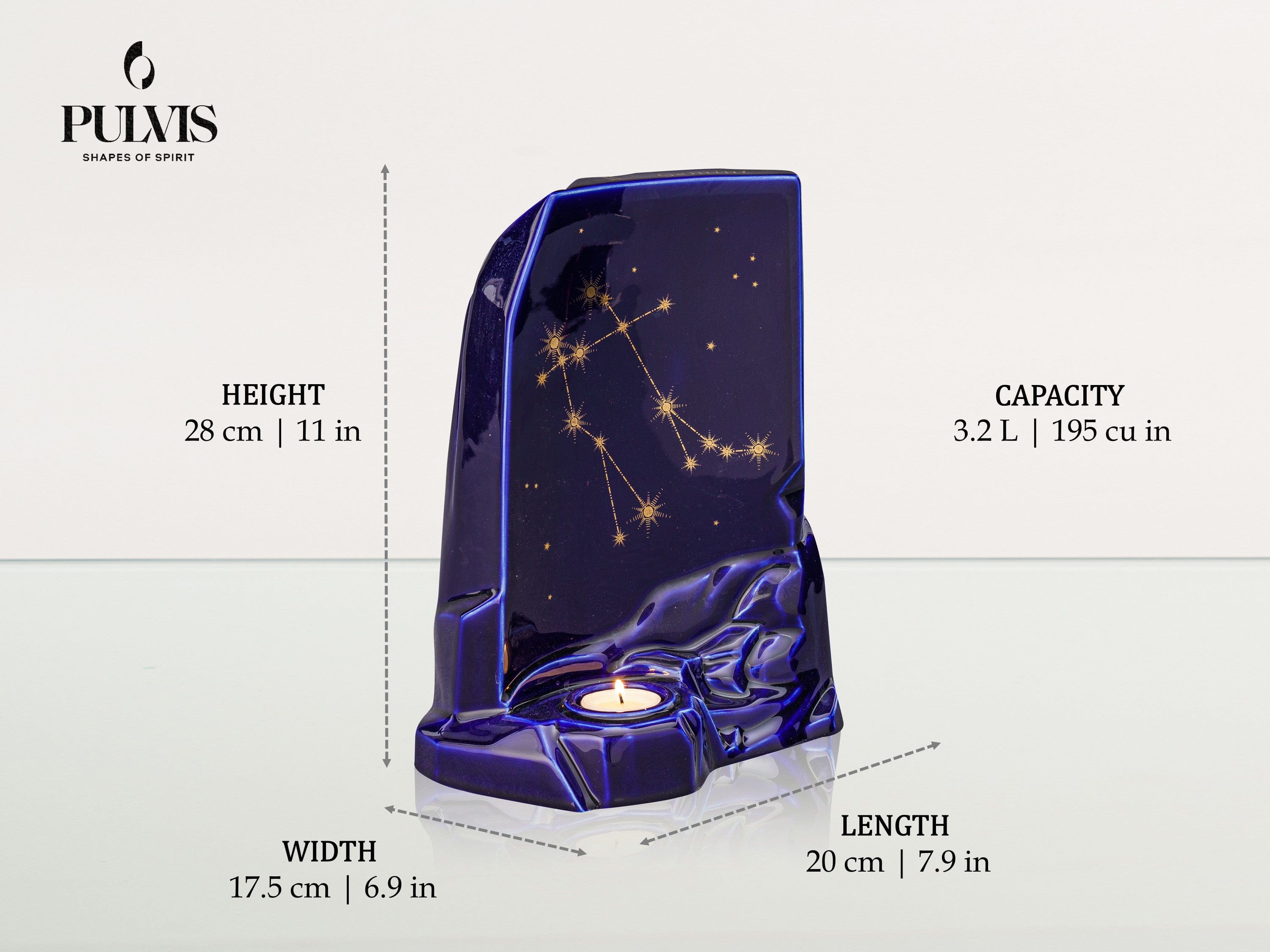 Zodiac Aquarius Adult Cremation Urn for Ashes