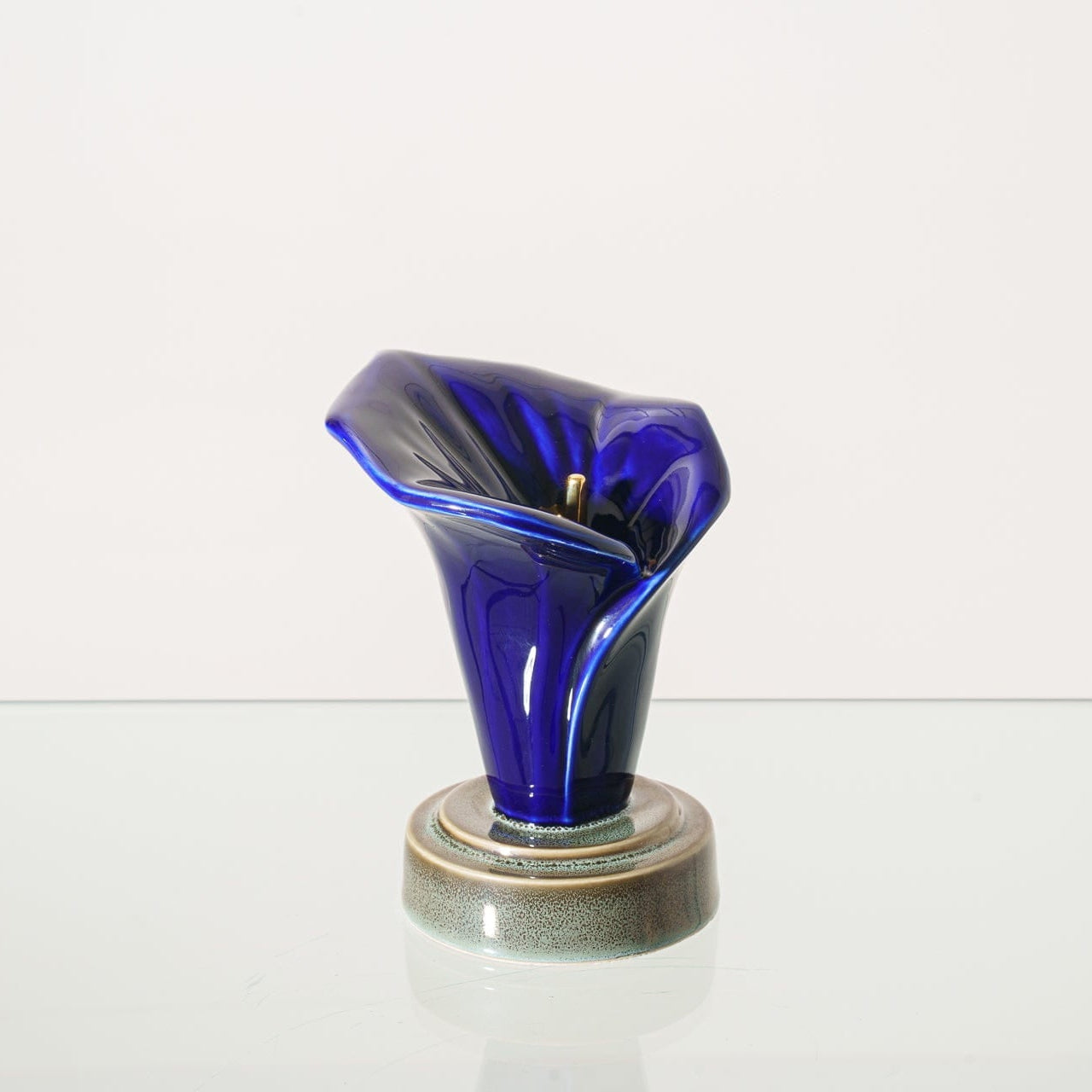 Calla Lily Keepsake Urn for Ashes in Blue