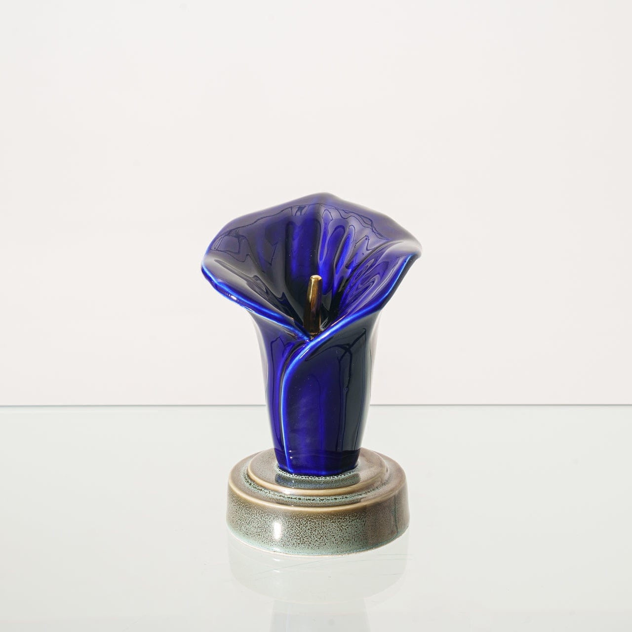 Calla Lily Keepsake Urn for Ashes in Blue