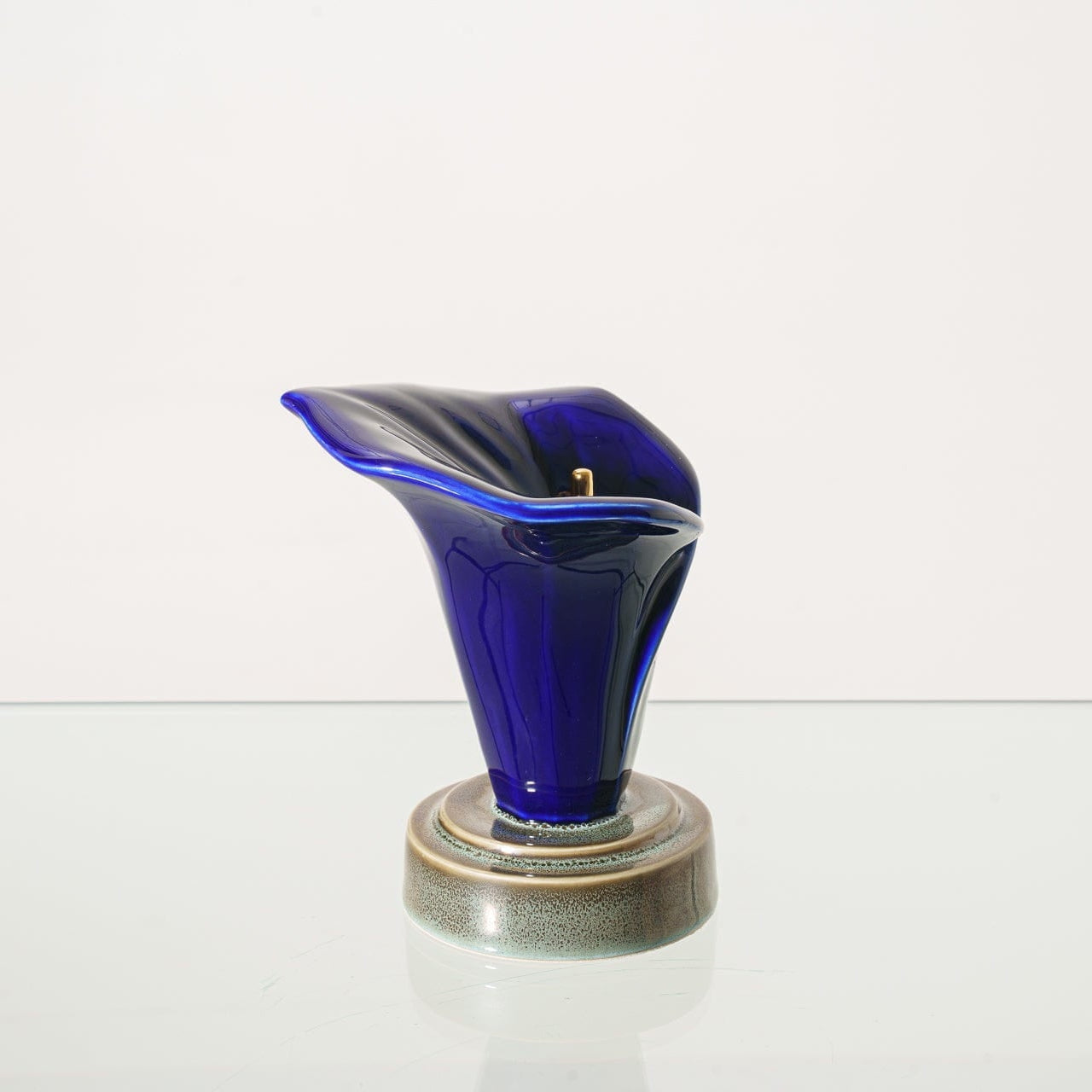 Calla Lily Keepsake Urn for Ashes in Blue