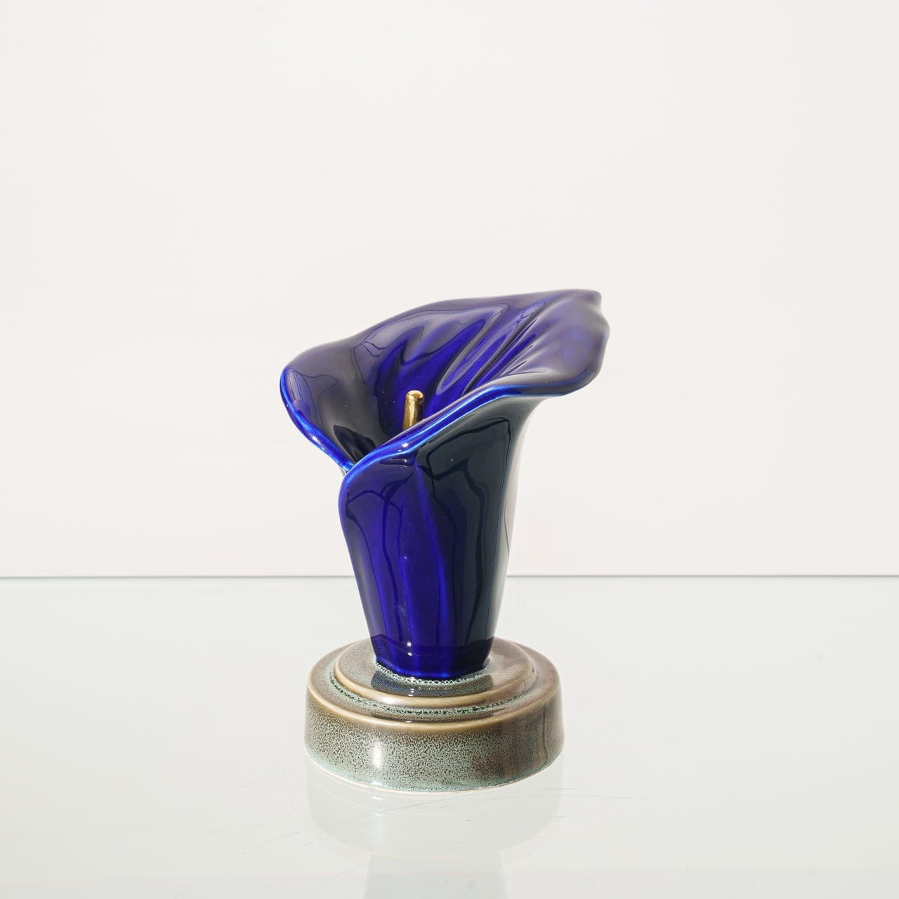 Calla Lily Keepsake Urn for Ashes in Blue