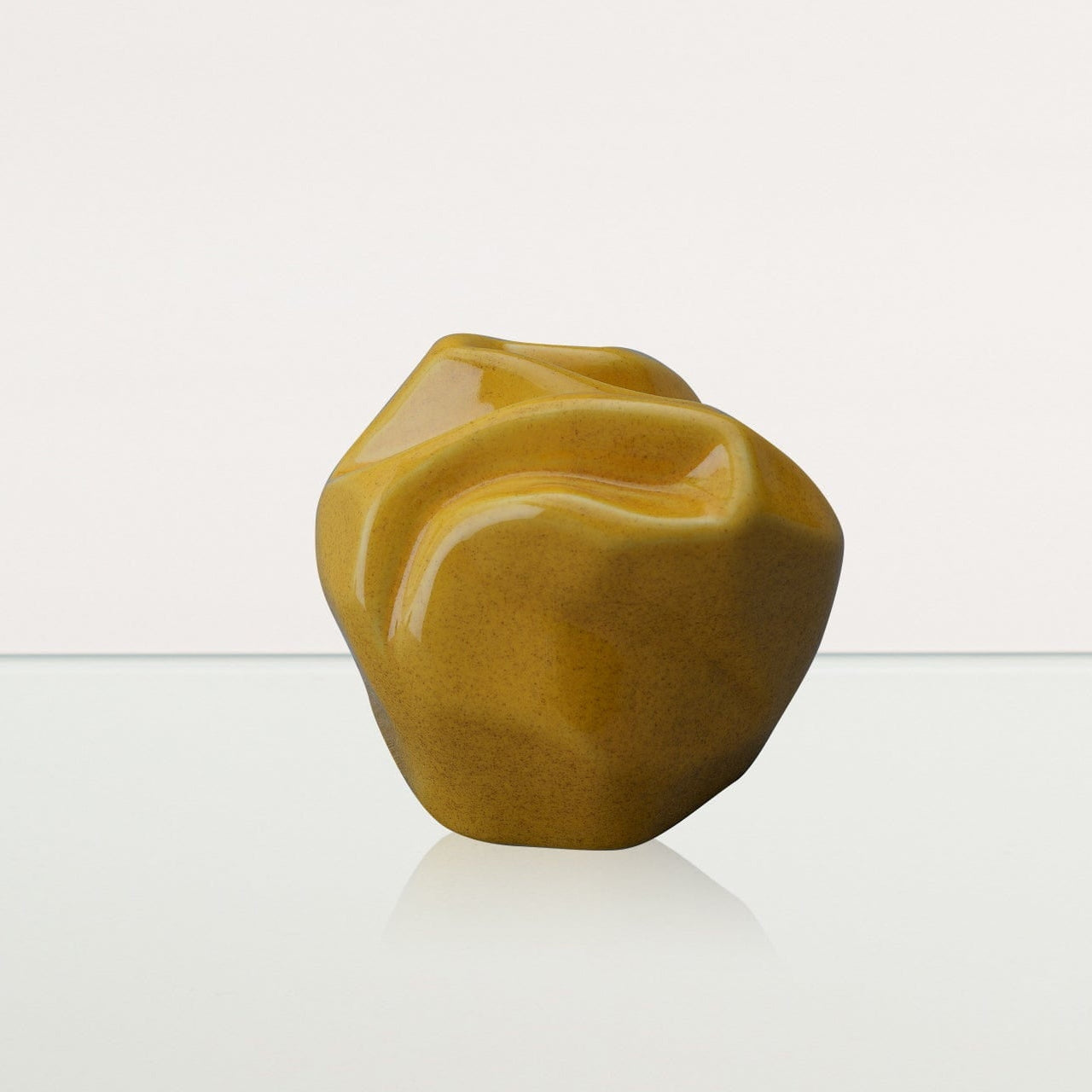 Precious Small Urn for Ashes in Amber Yellow