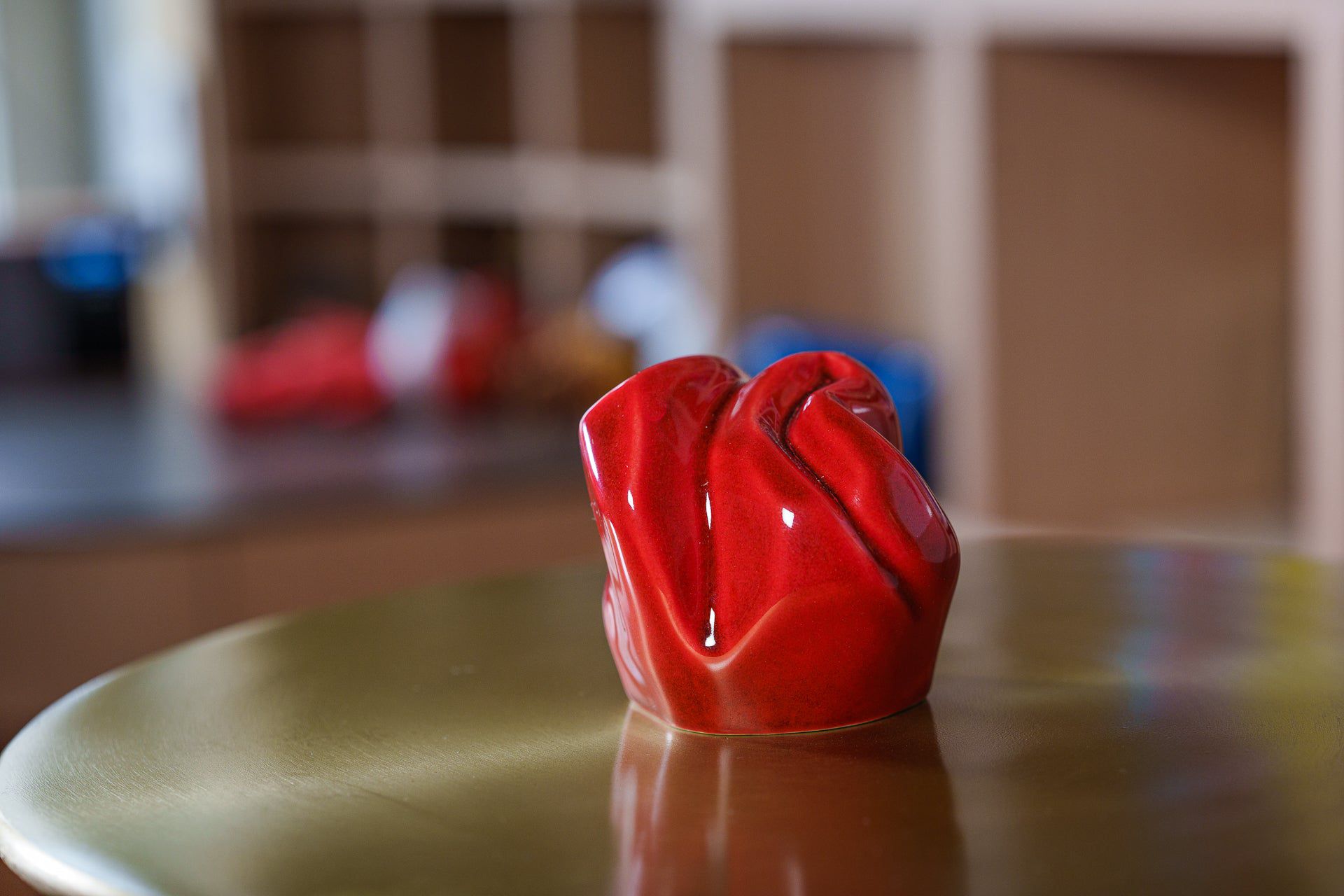 Precious Small Urn for Ashes in Red