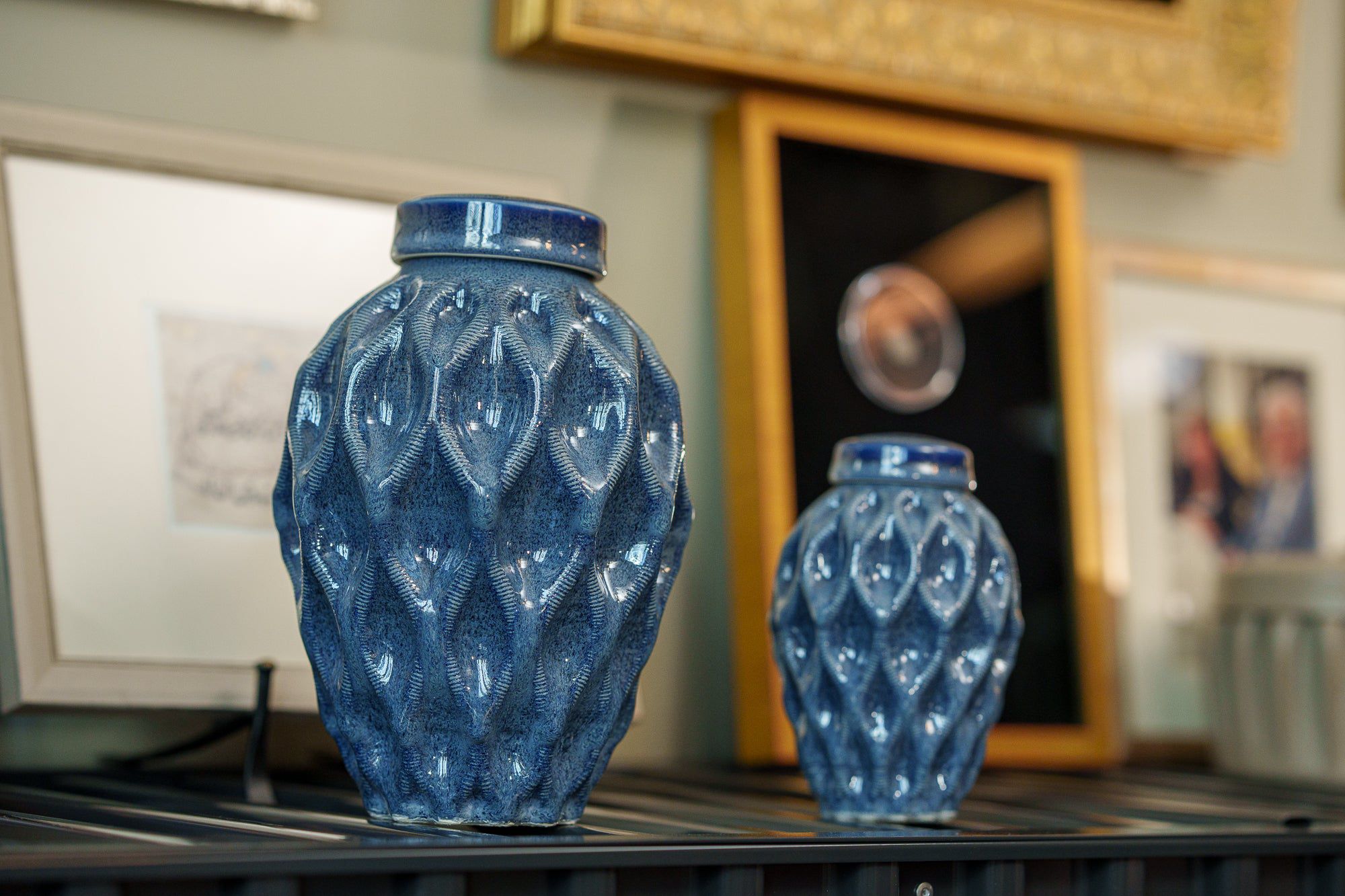 Echo Keepsake Urn for Ashes in Blue