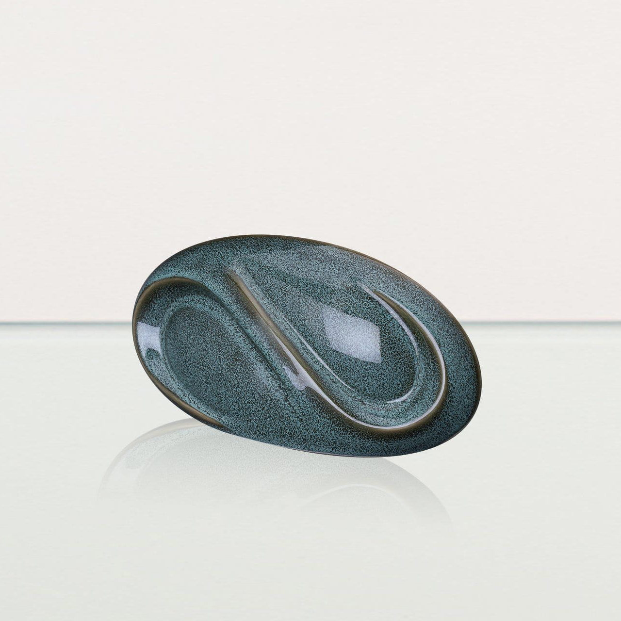 Infinity Small Urn for Ashes in Oily Green