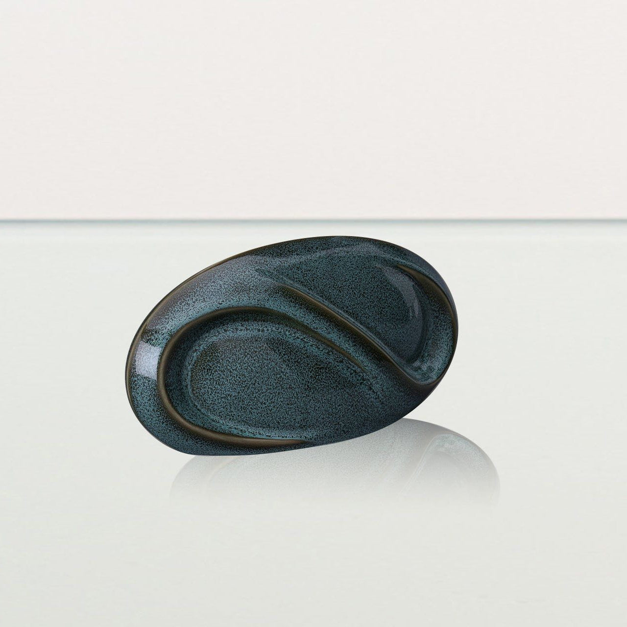 Infinity Small Urn for Ashes in Oily Green