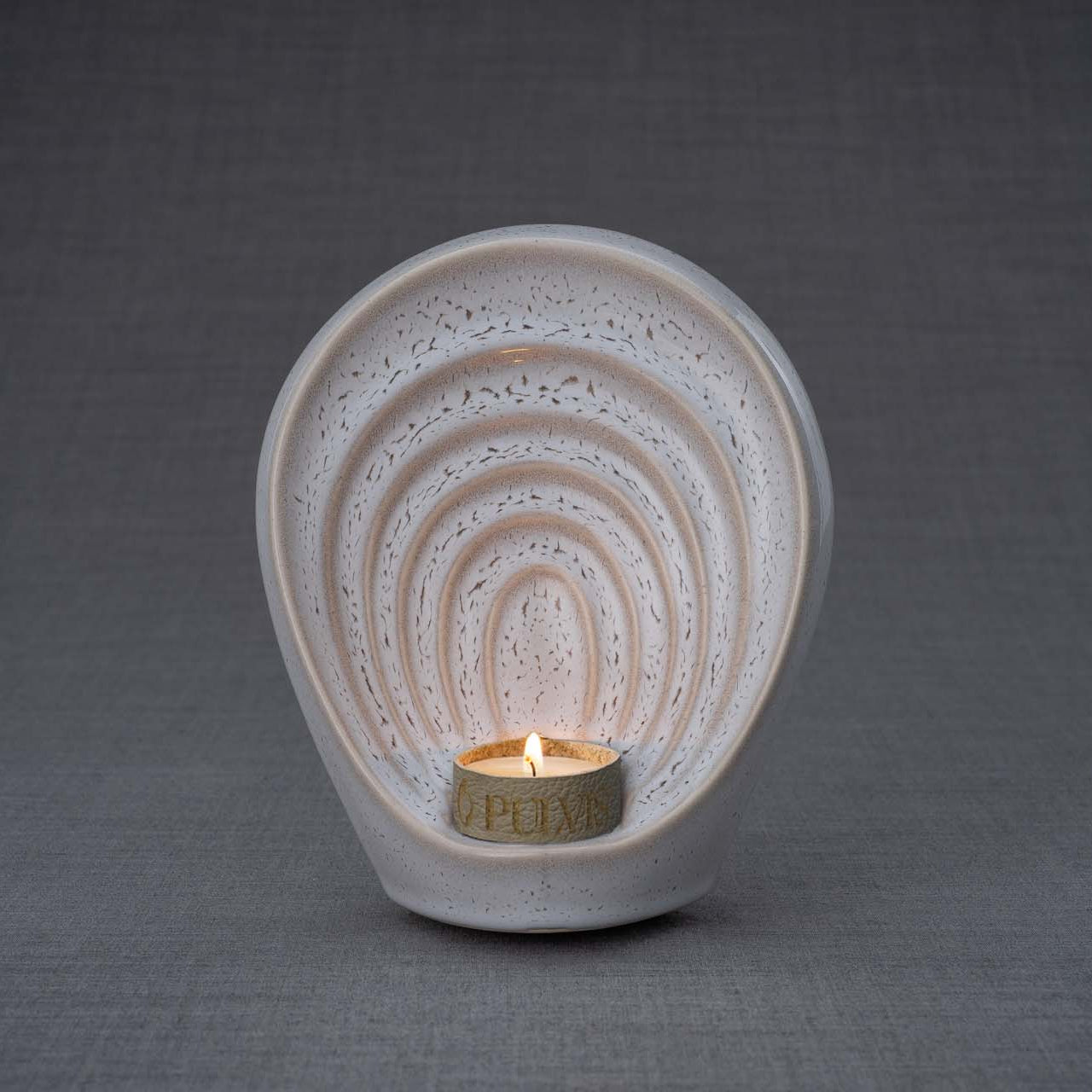 Guardian Angel Small Urn for Ashes in Beige Grey