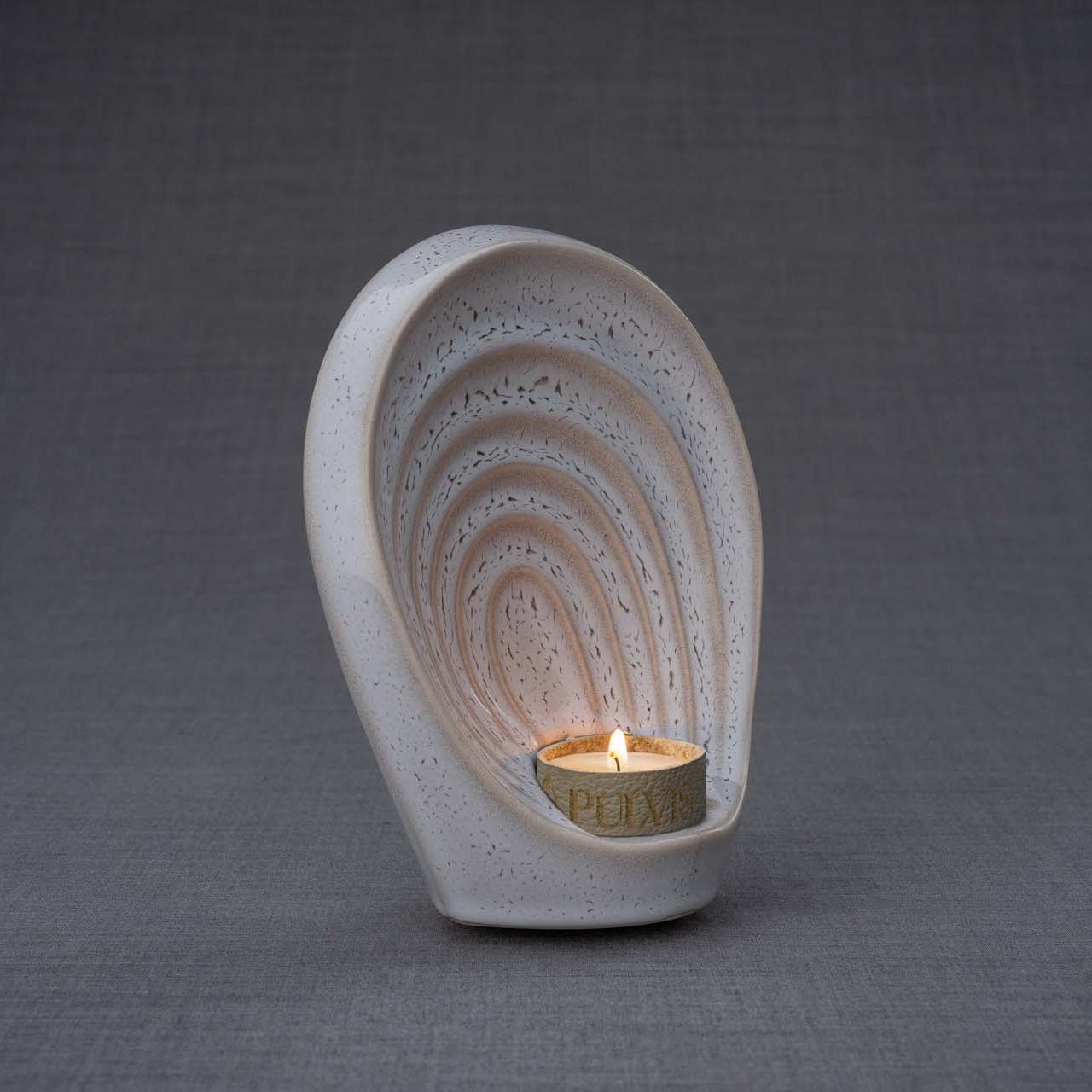Guardian Angel Small Urn for Ashes in Beige Grey