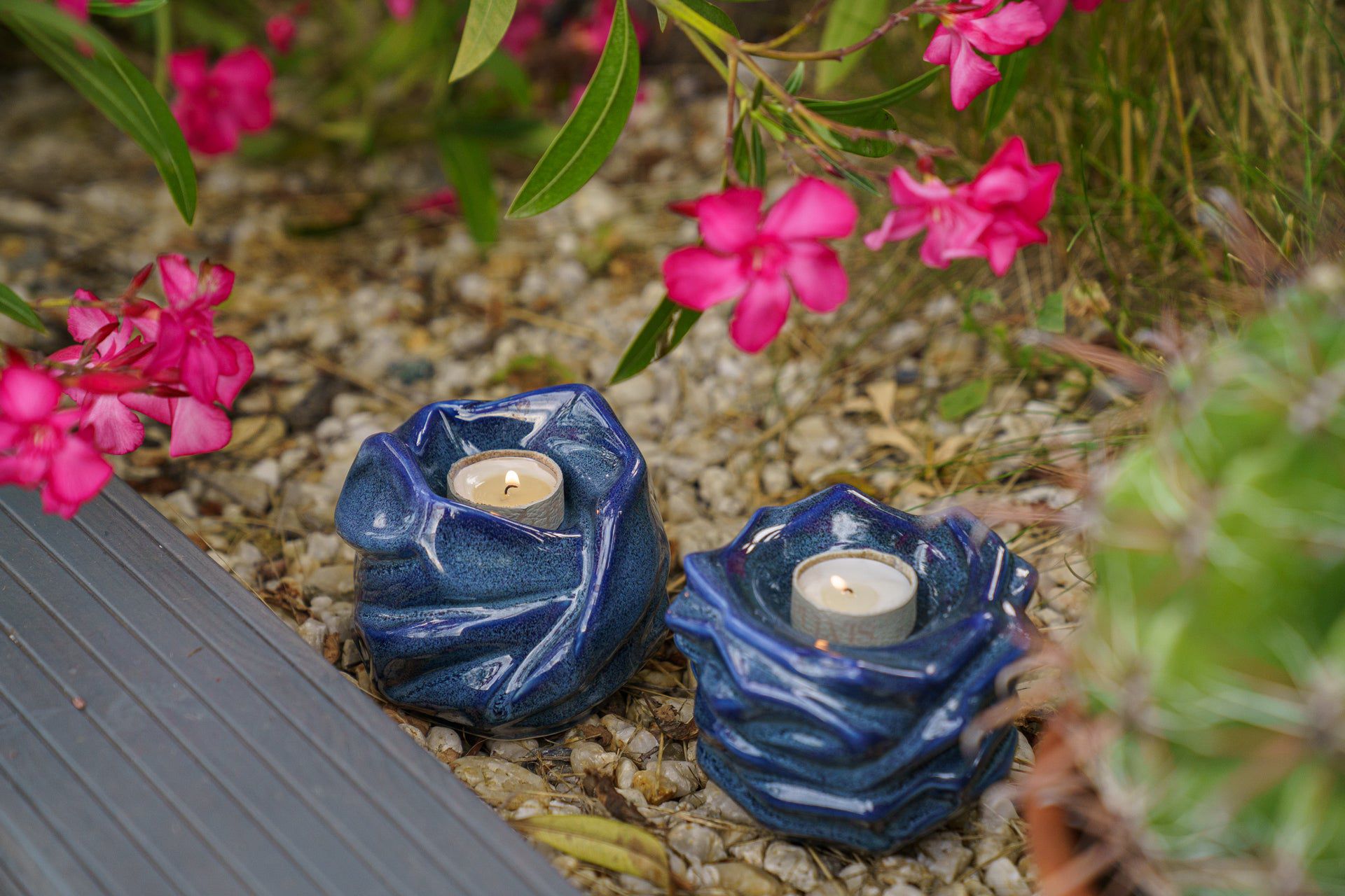 Candle Keepsake Urn for Ashes in Blue