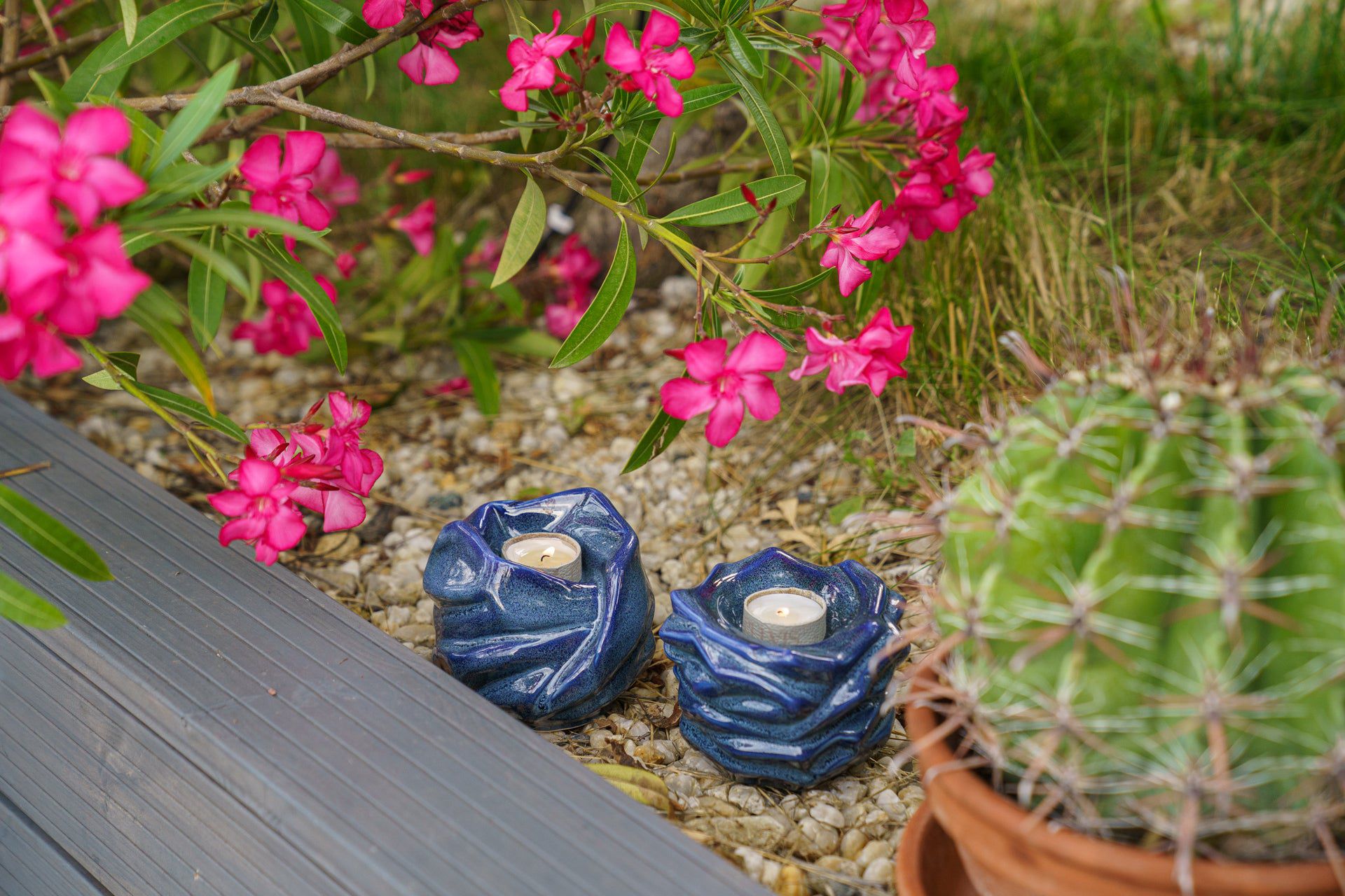 Candle Keepsake Urn for Ashes in Blue