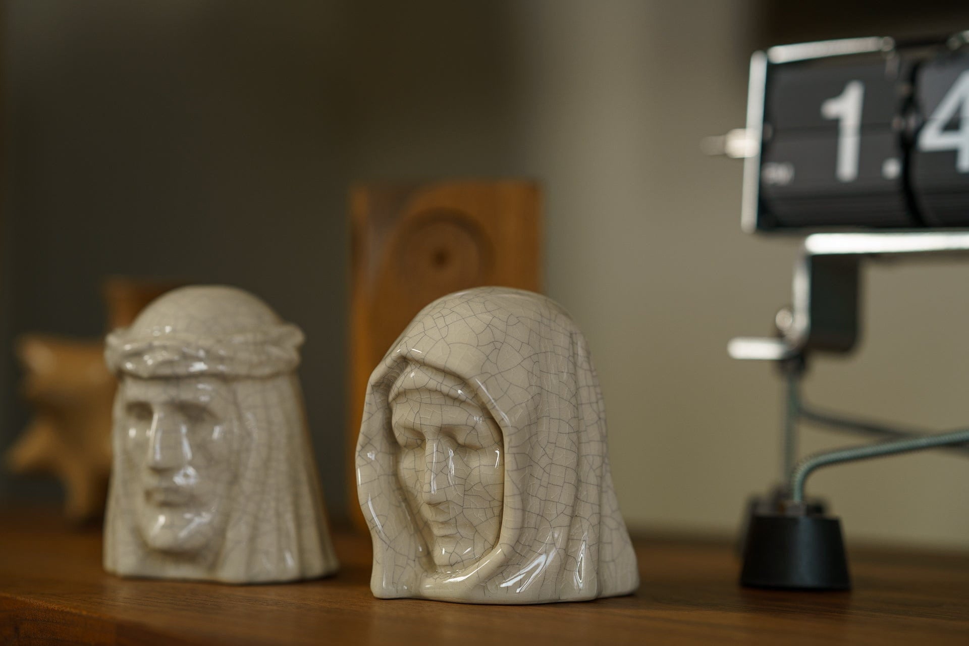 The Christ Mini Urn for Ashes in Crackle Glaze
