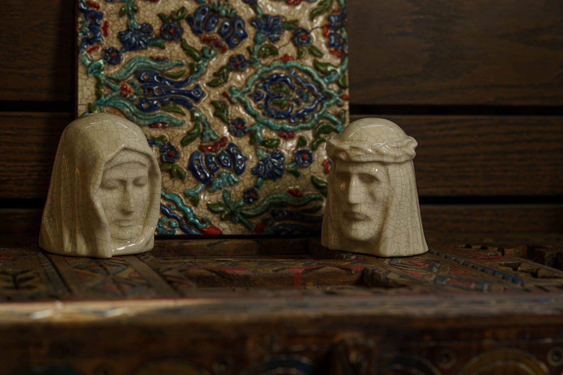 The Christ Mini Urn for Ashes in Light Sand