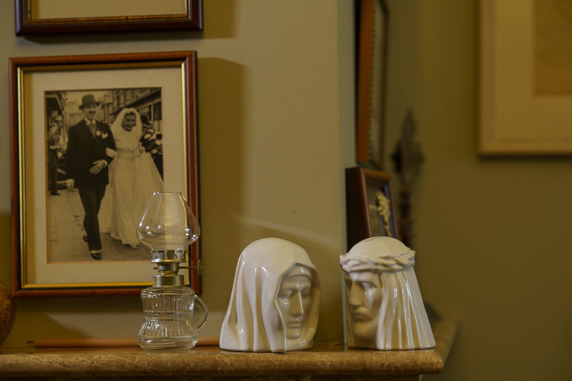 The Christ Mini Urn for Ashes in Light Sand