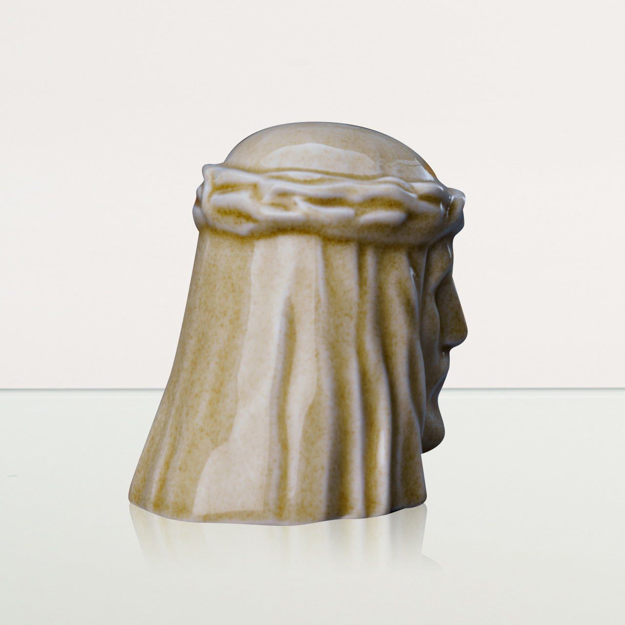 The Christ Mini Urn for Ashes in Light Sand