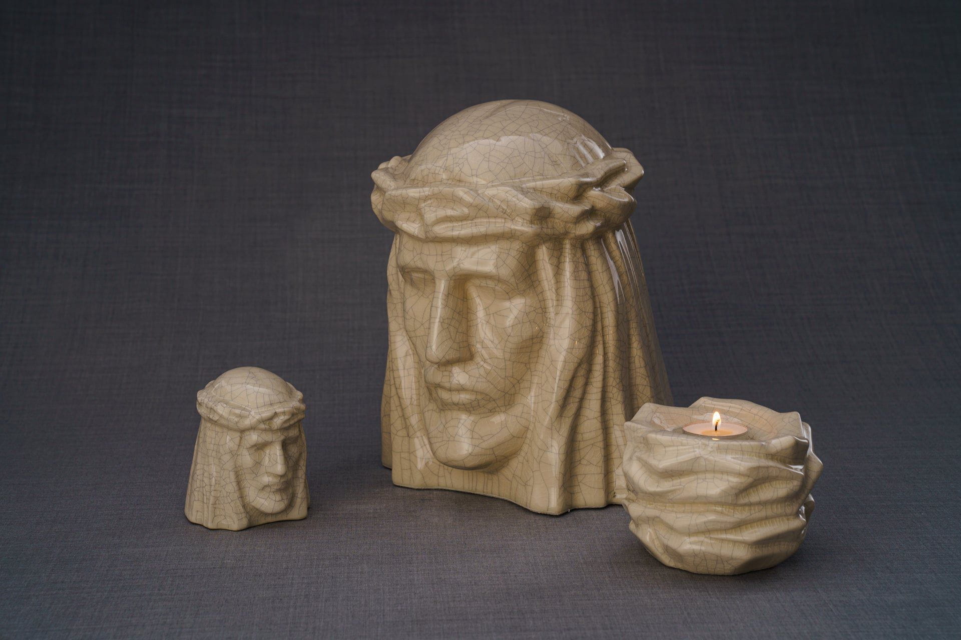 The Christ Mini Urn for Ashes in Oxide Green