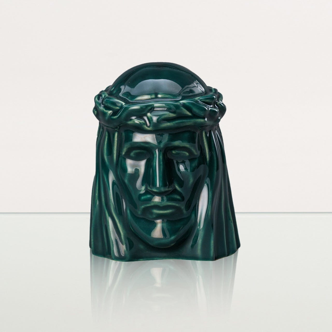 The Christ Mini Urn for Ashes in Oxide Green