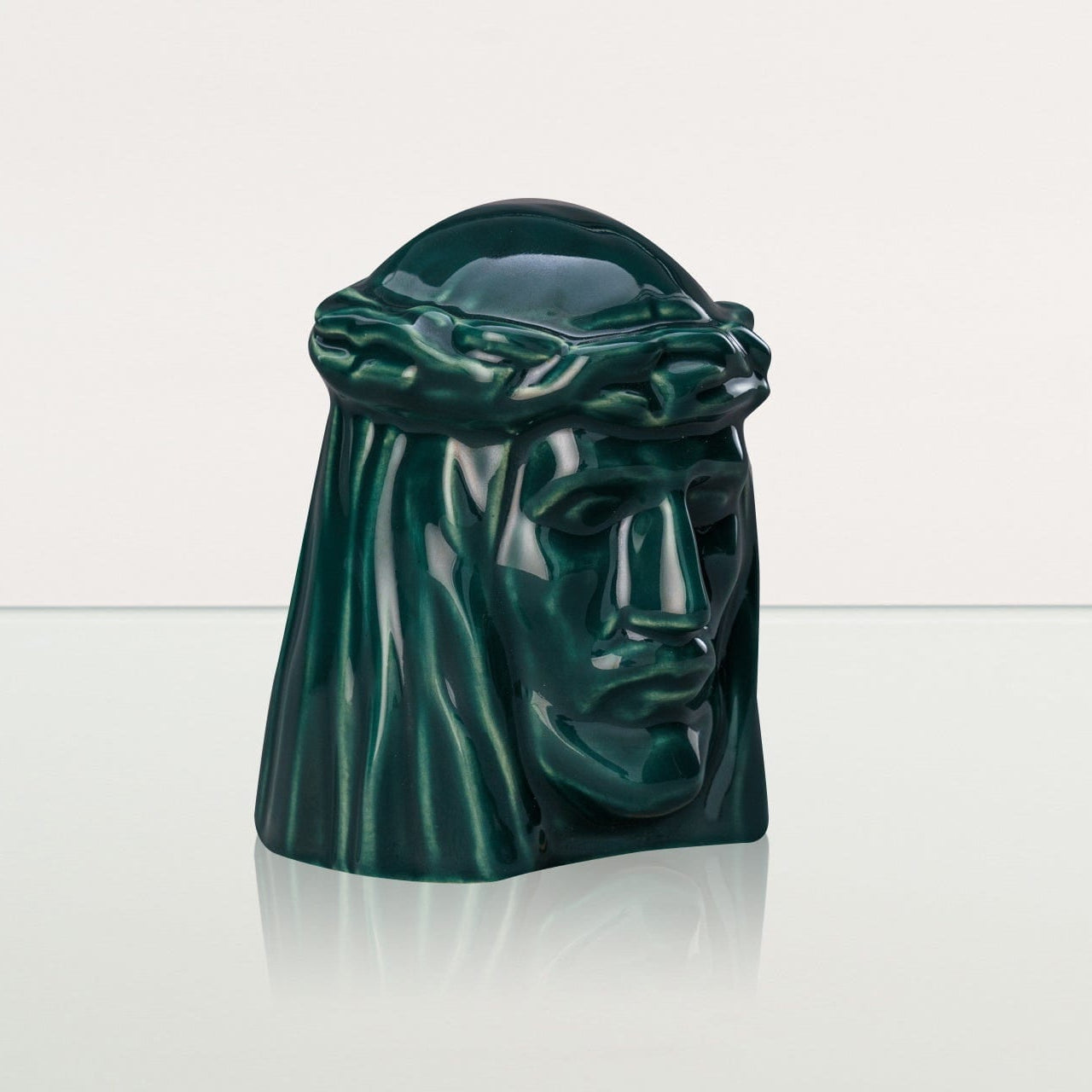 The Christ Mini Urn for Ashes in Oxide Green