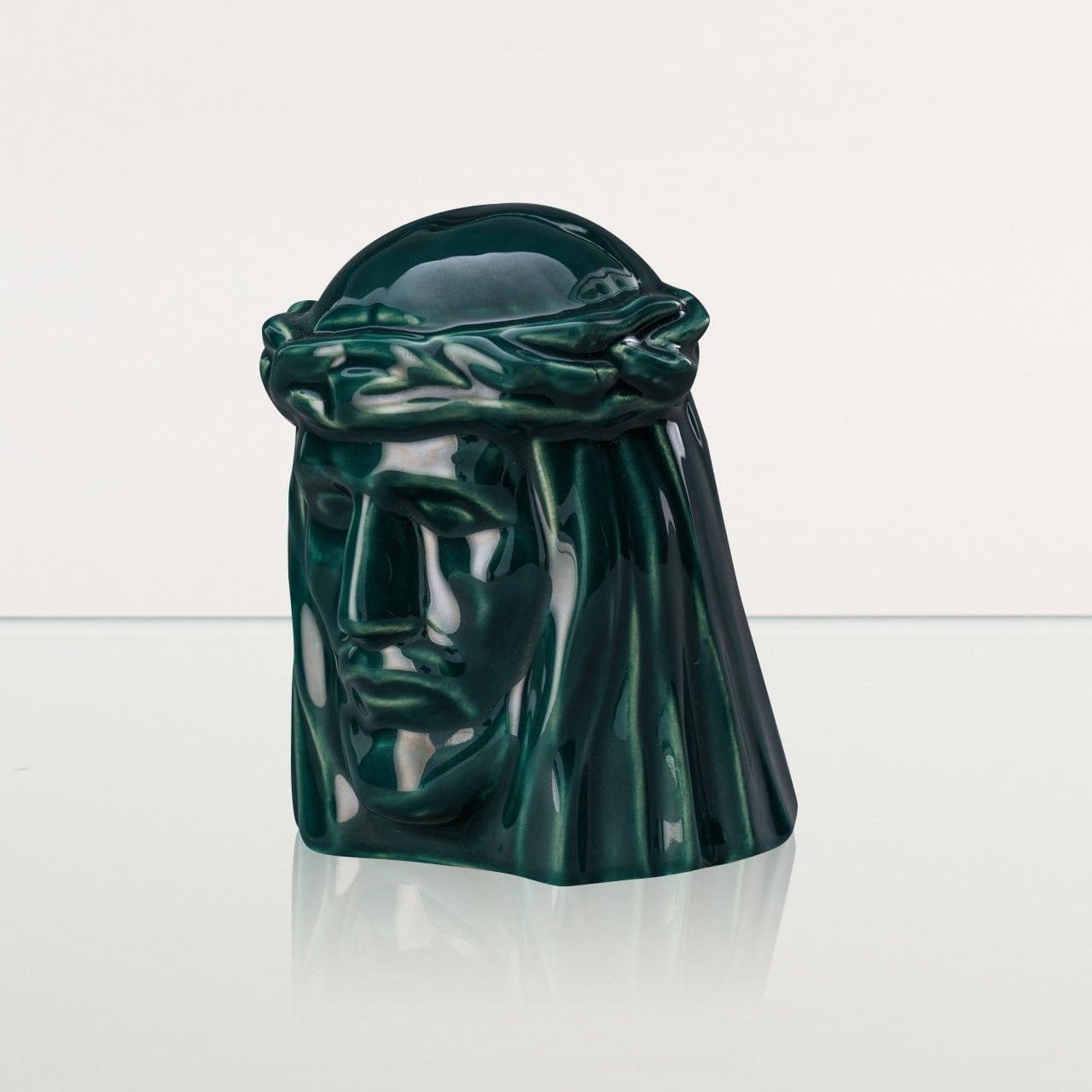 The Christ Mini Urn for Ashes in Oxide Green