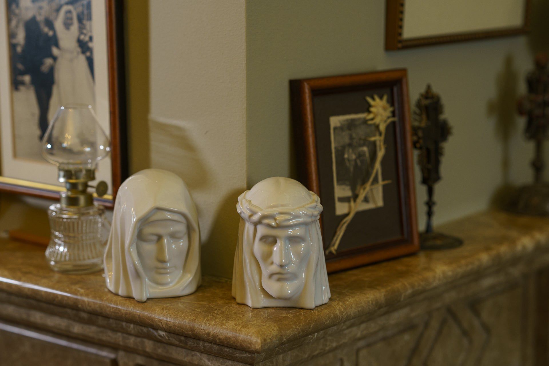 The Christ Mini Urn for Ashes in White