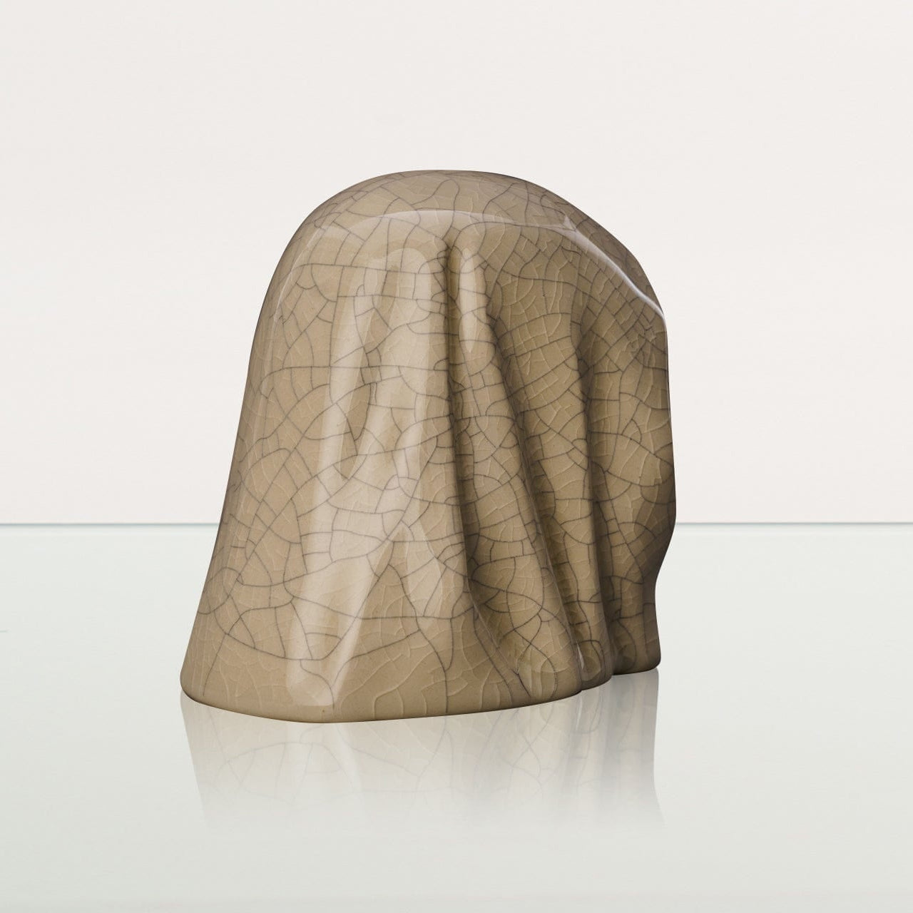 The Holy Mother Mini Urn for Ashes in Crackle Glaze