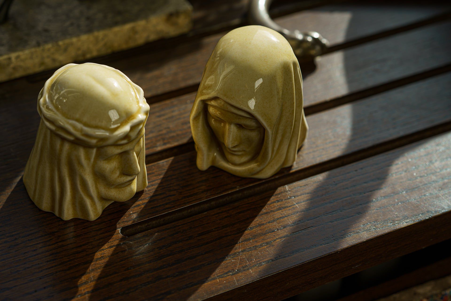 The Holy Mother Mini Urn for Ashes in Light Sand
