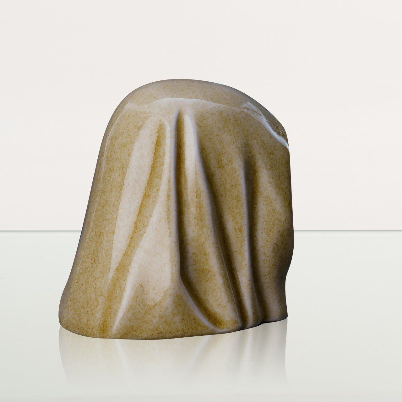 The Holy Mother Mini Urn for Ashes in Light Sand