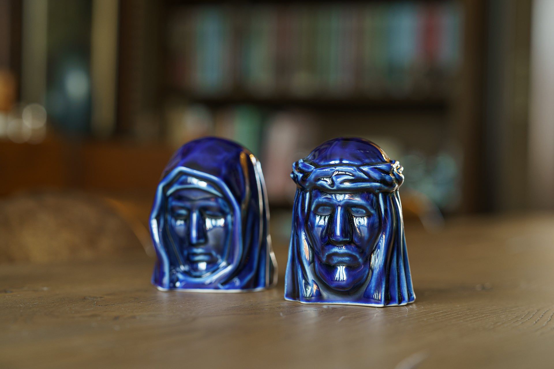 The Holy Mother Mini Urn for Ashes in Oily Green