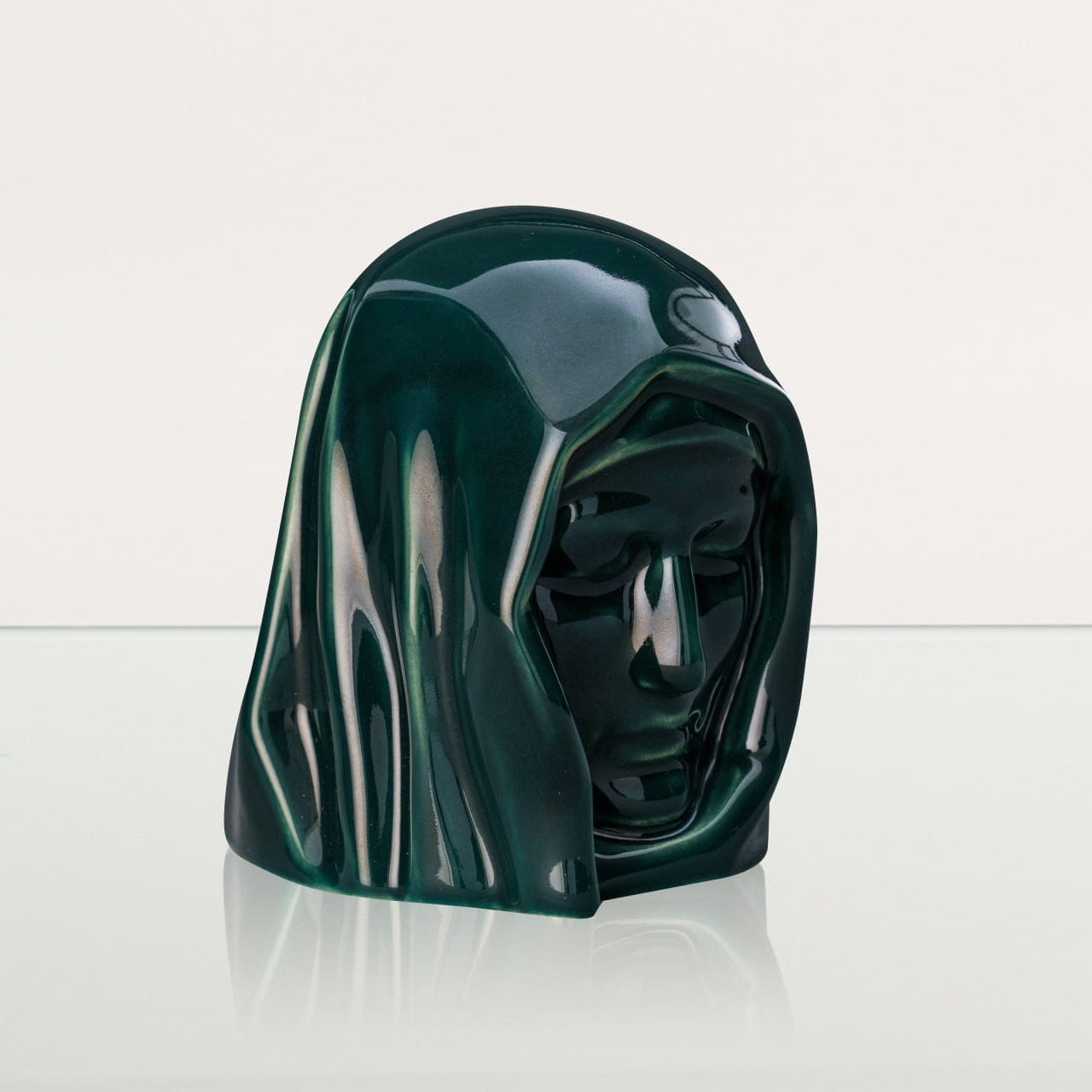 The Holy Mother Mini Urn for Ashes in Oxide Green