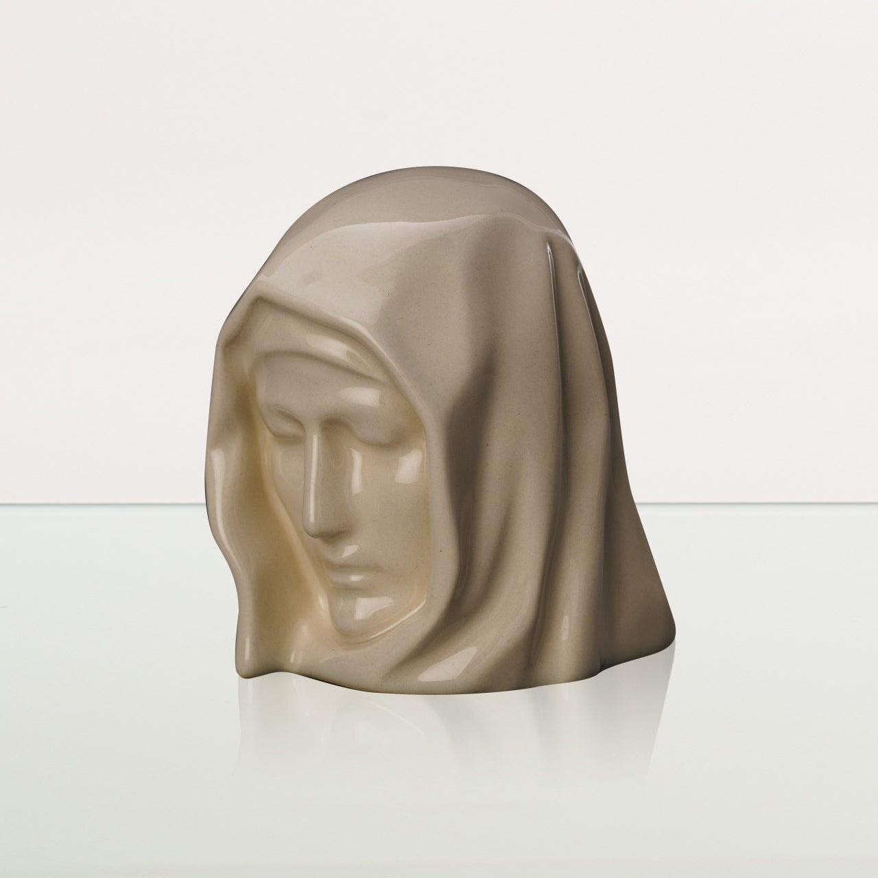 The Holy Mother Mini Urn for Ashes in Cream