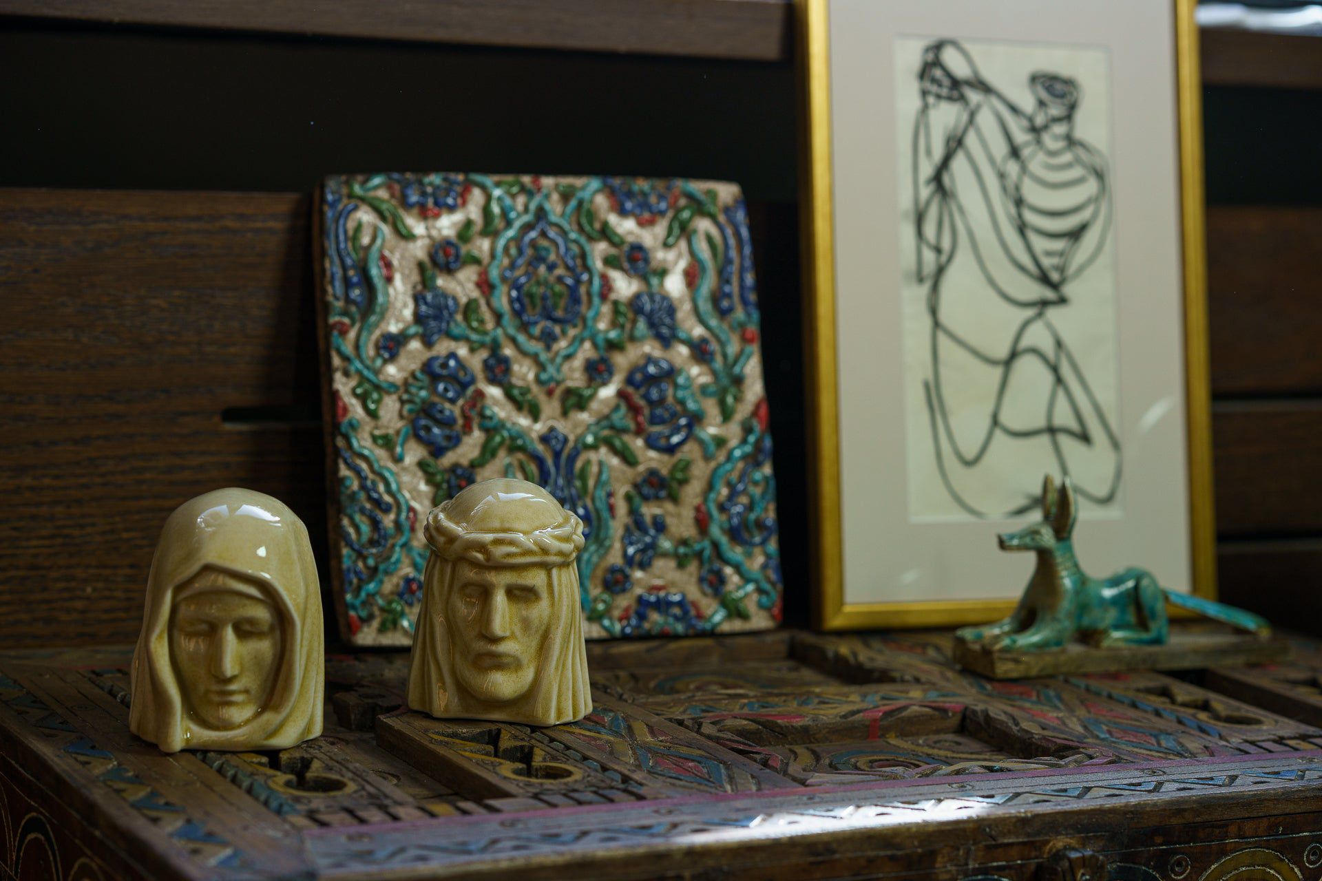 The Holy Mother Mini Urn for Ashes in White