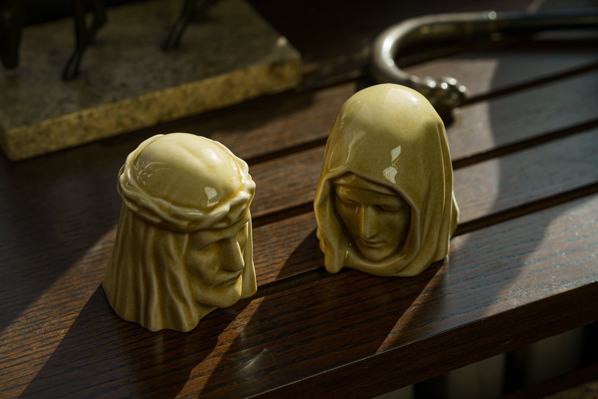 The Holy Mother Mini Urn for Ashes in White