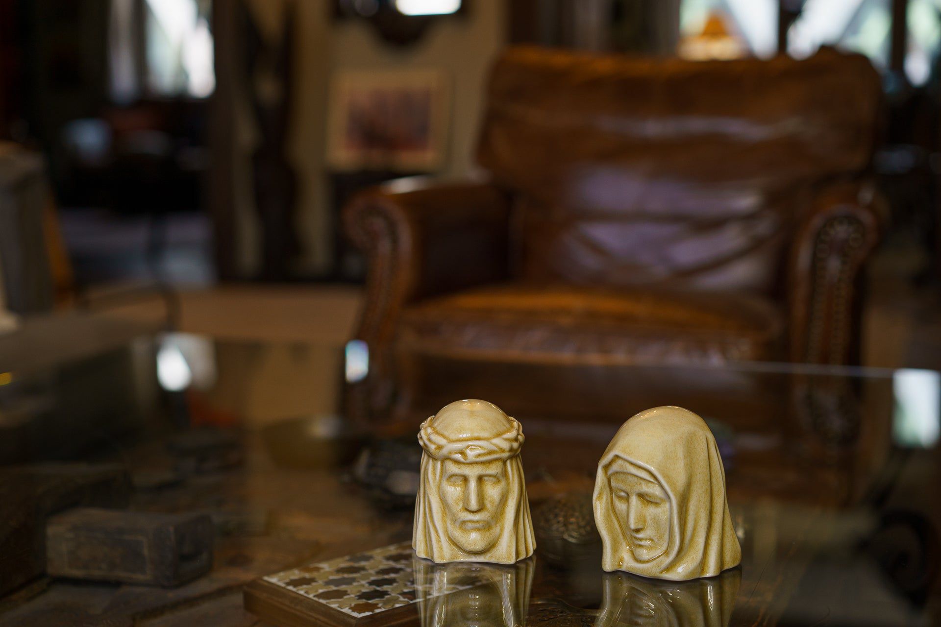 The Holy Mother Mini Urn for Ashes in White
