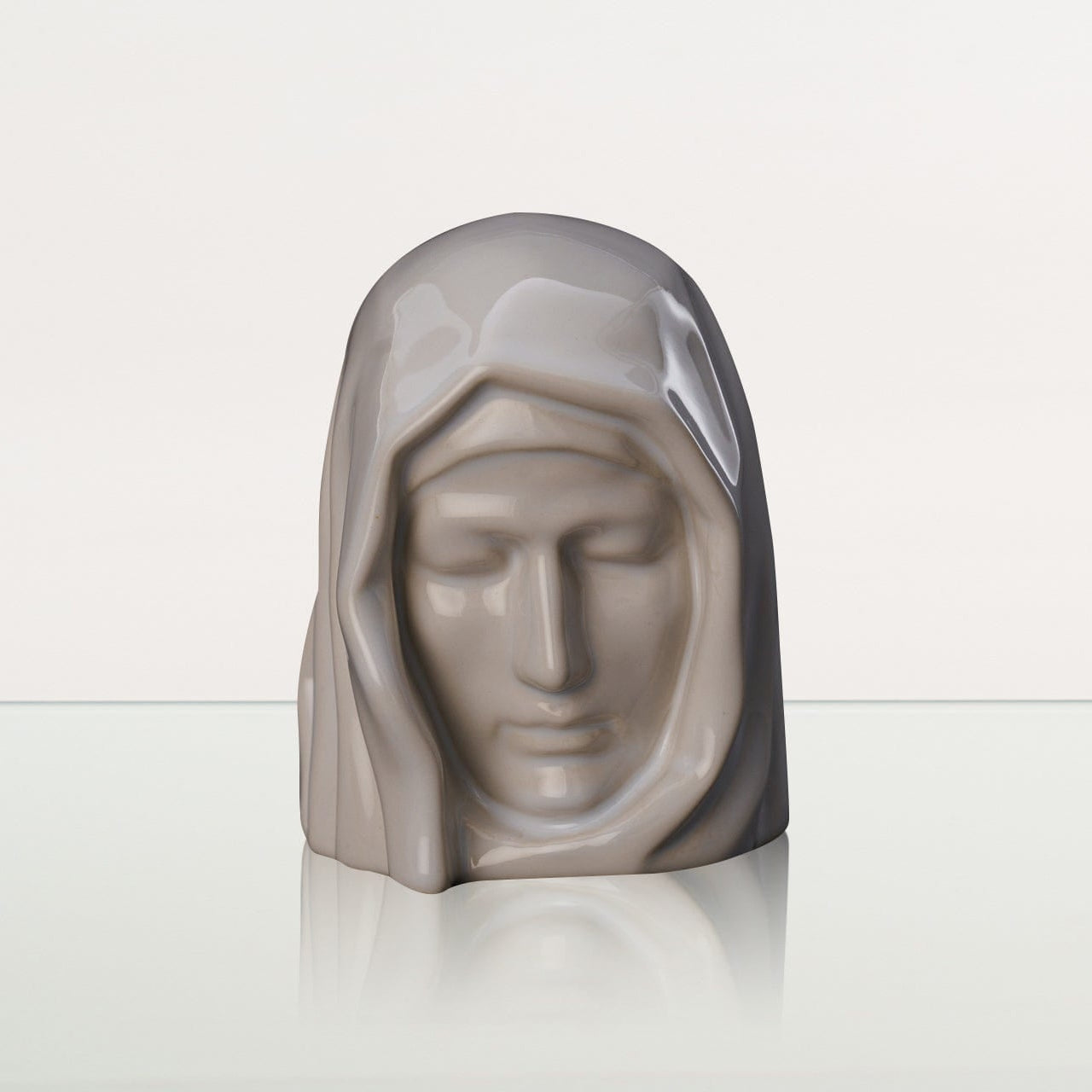 The Holy Mother Mini Urn for Ashes in White