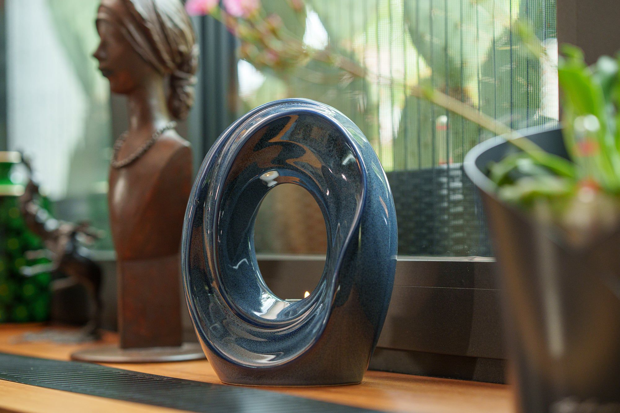 The Passage Medium Urn for Ashes in Blue
