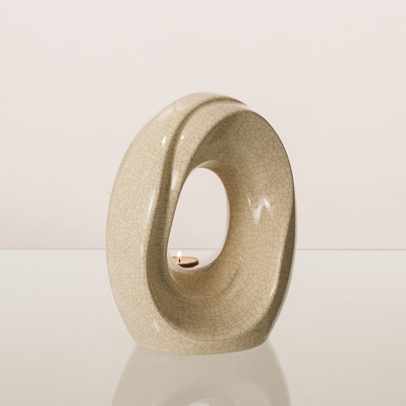 The Passage Medium Urn for Ashes in Crackle Glaze