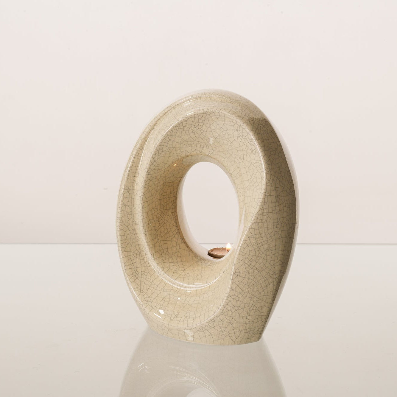 The Passage Medium Urn for Ashes in Crackle Glaze