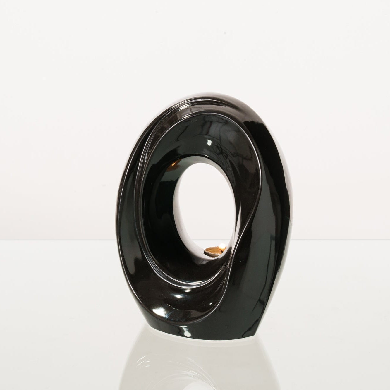 The Passage Medium Urn for Ashes in Glossy Black