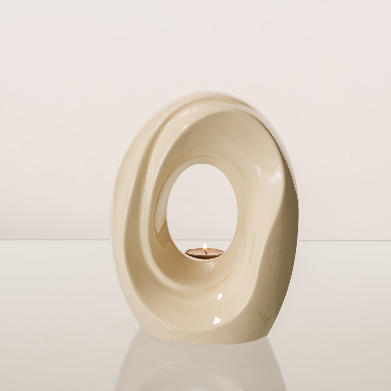 The Passage Medium Urn for Ashes in Cream
