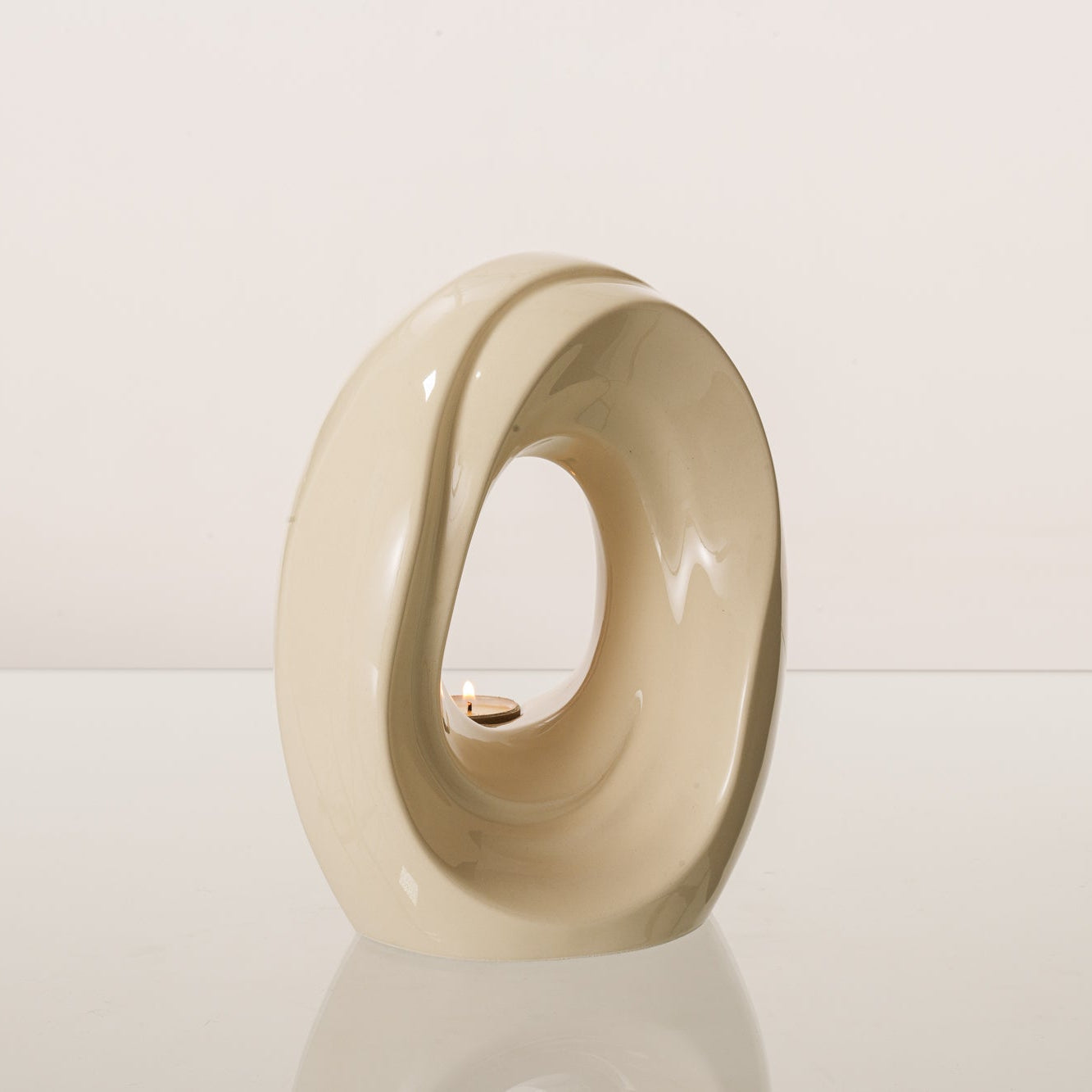 The Passage Medium Urn for Ashes in Cream