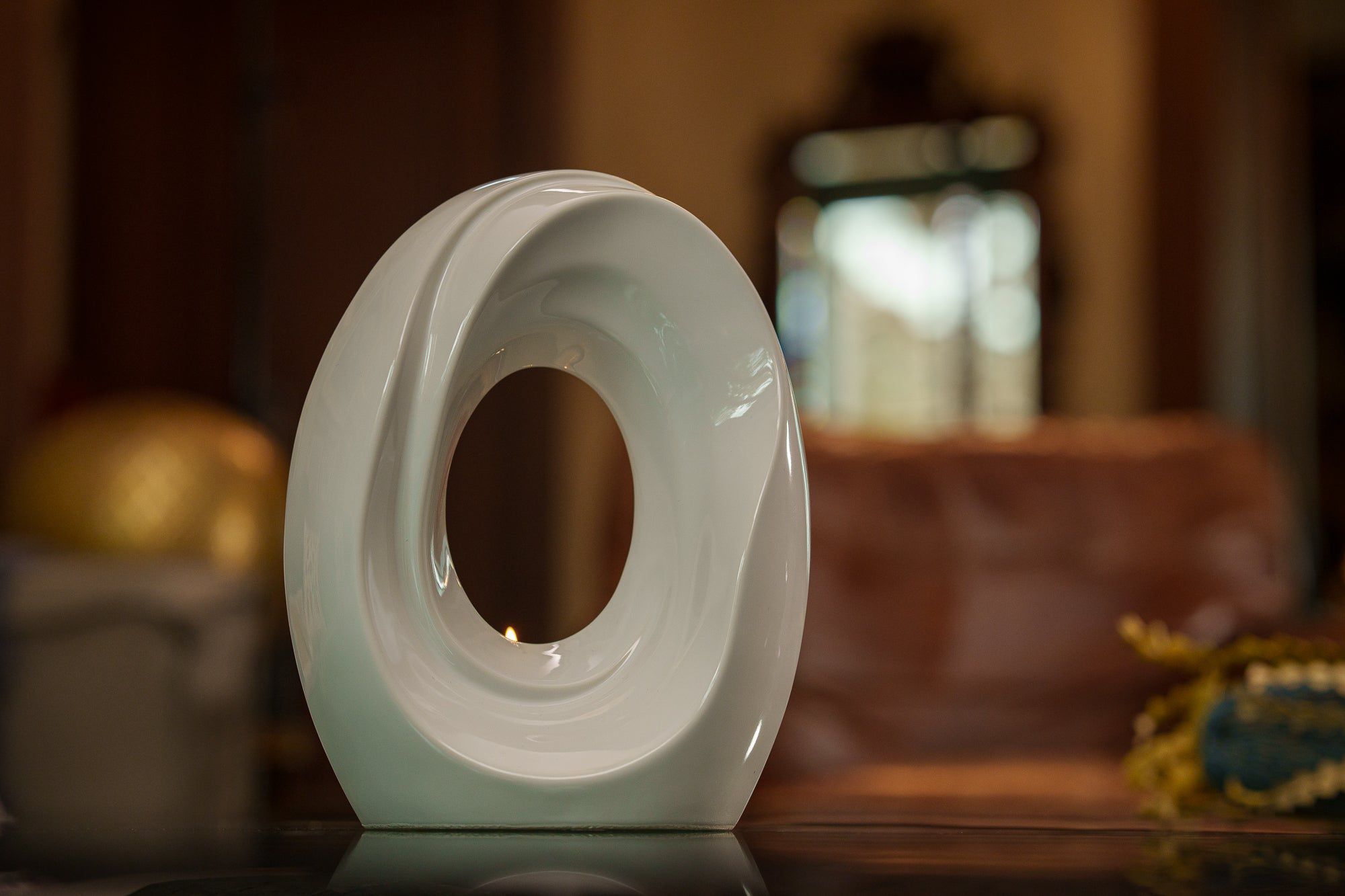 The Passage Medium Urn for Ashes in White