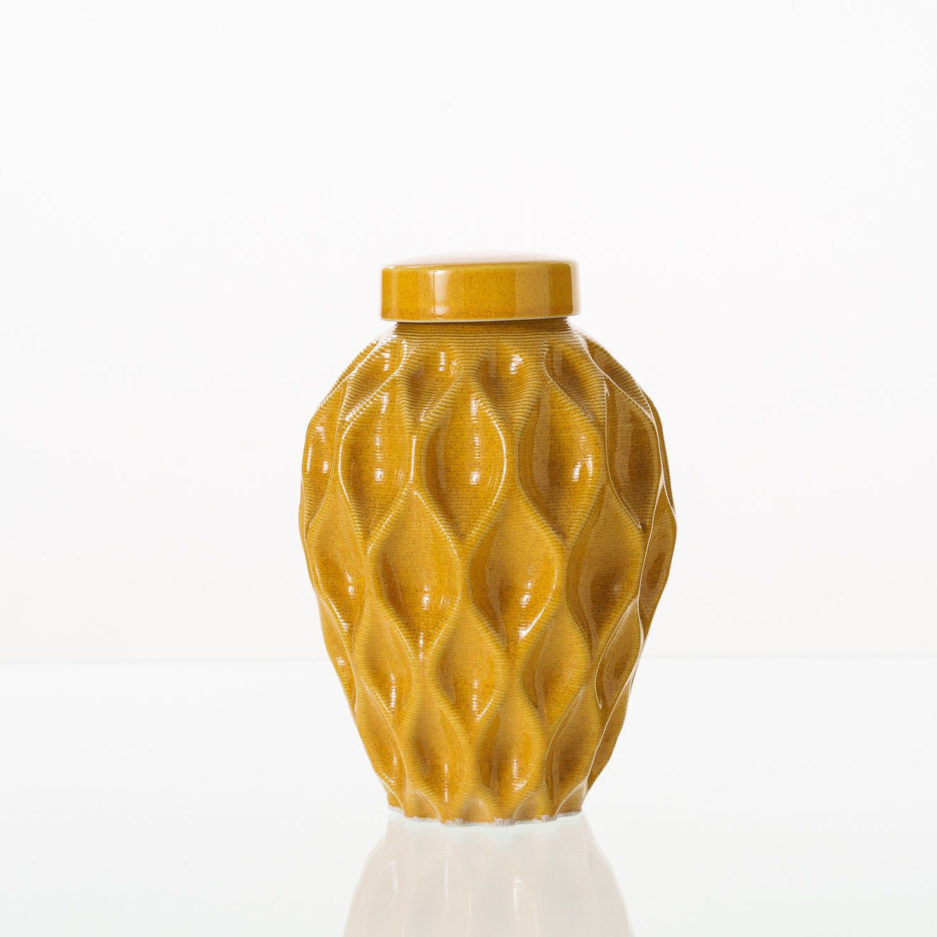 Echo Medium Urn for Ashes in Amber Yellow