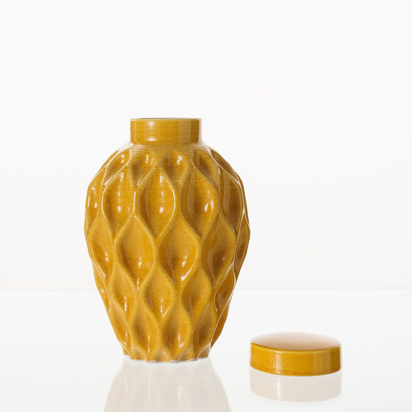Echo Medium Urn for Ashes in Amber Yellow