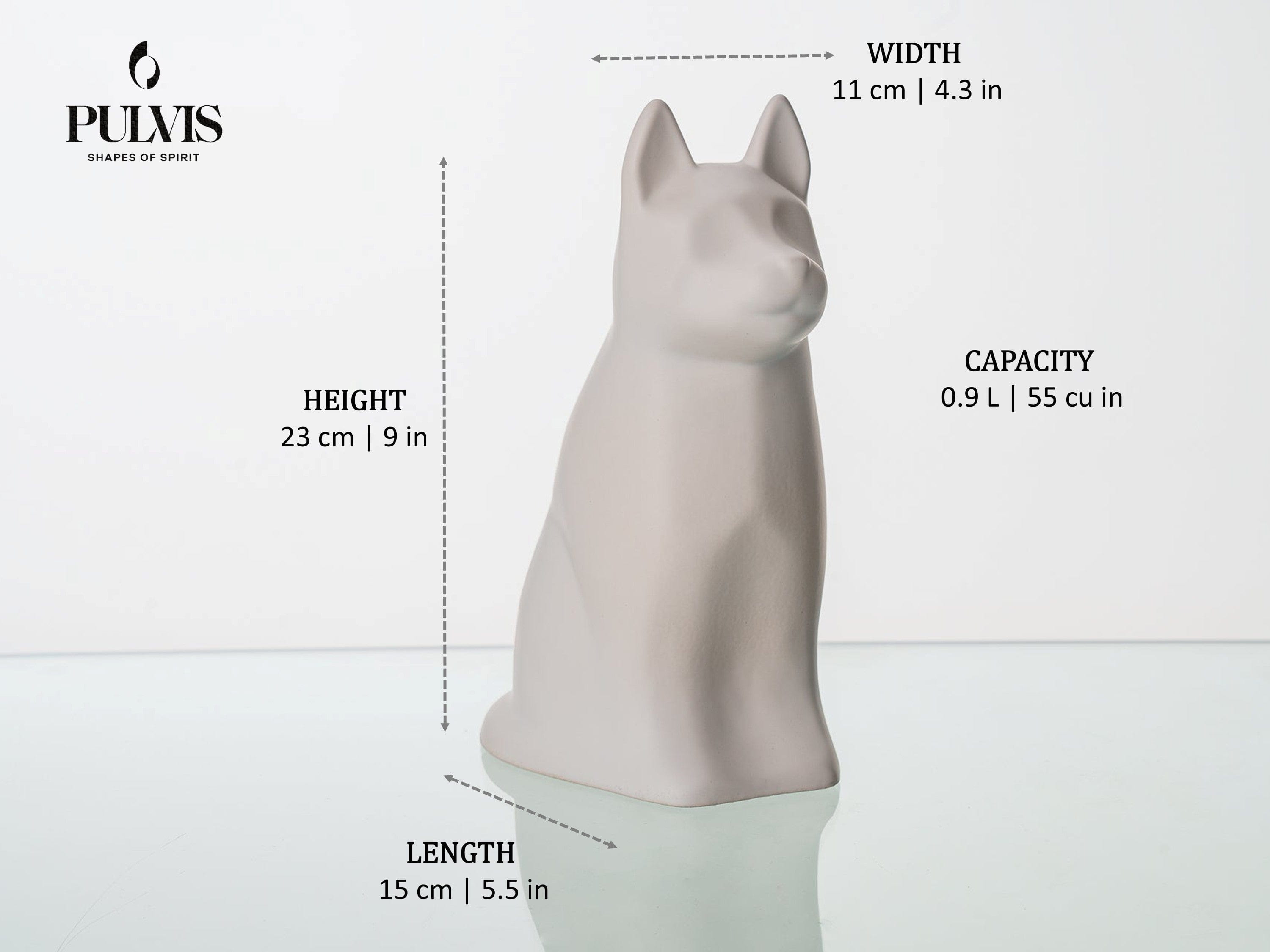 Barkley Dog Pet Urn for Ashes in White