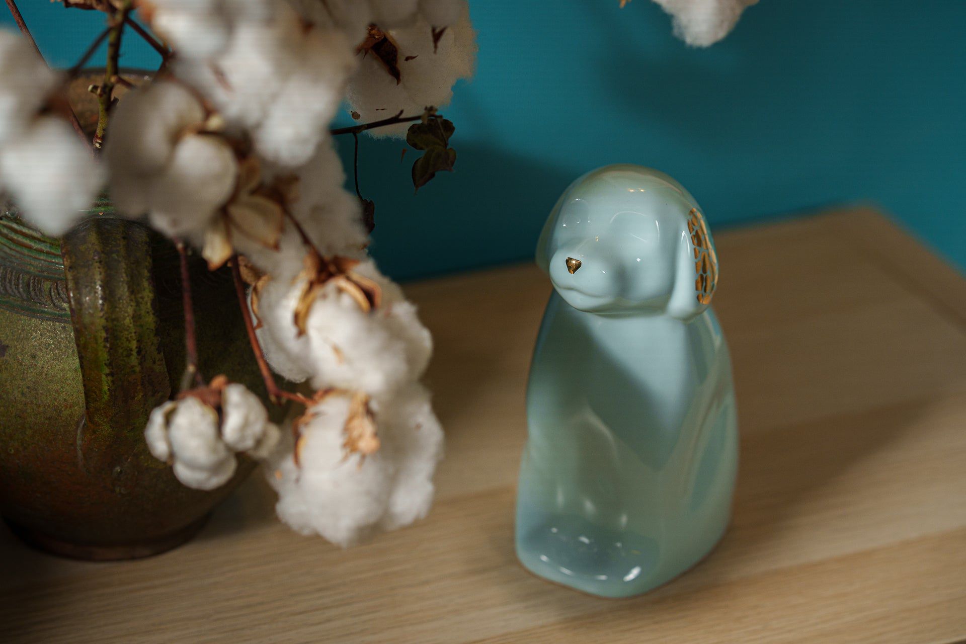 Cuddle Dog Pet Urn for Ashes in Light Blue