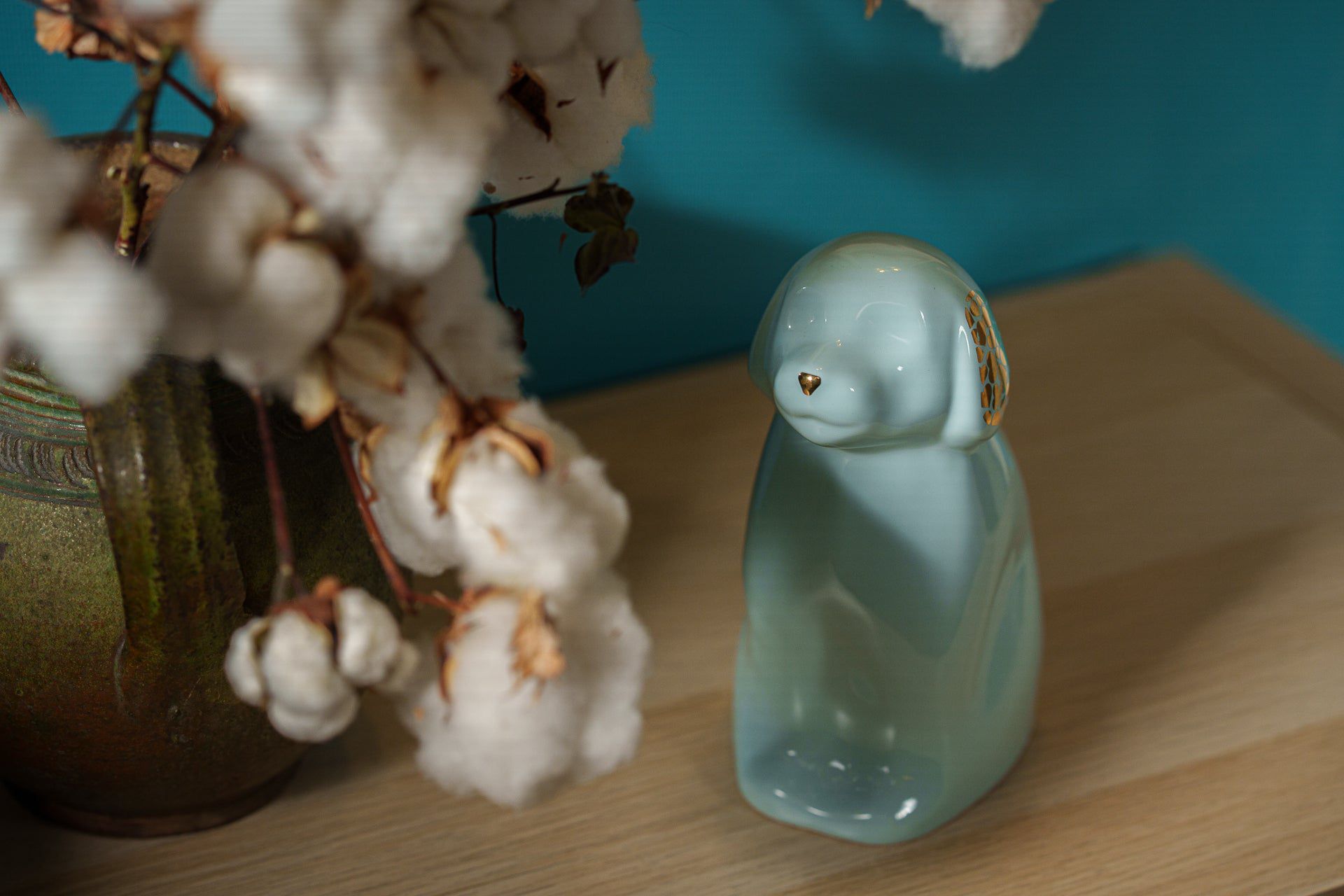 Cuddle Dog Pet Urn for Ashes in Light Blue