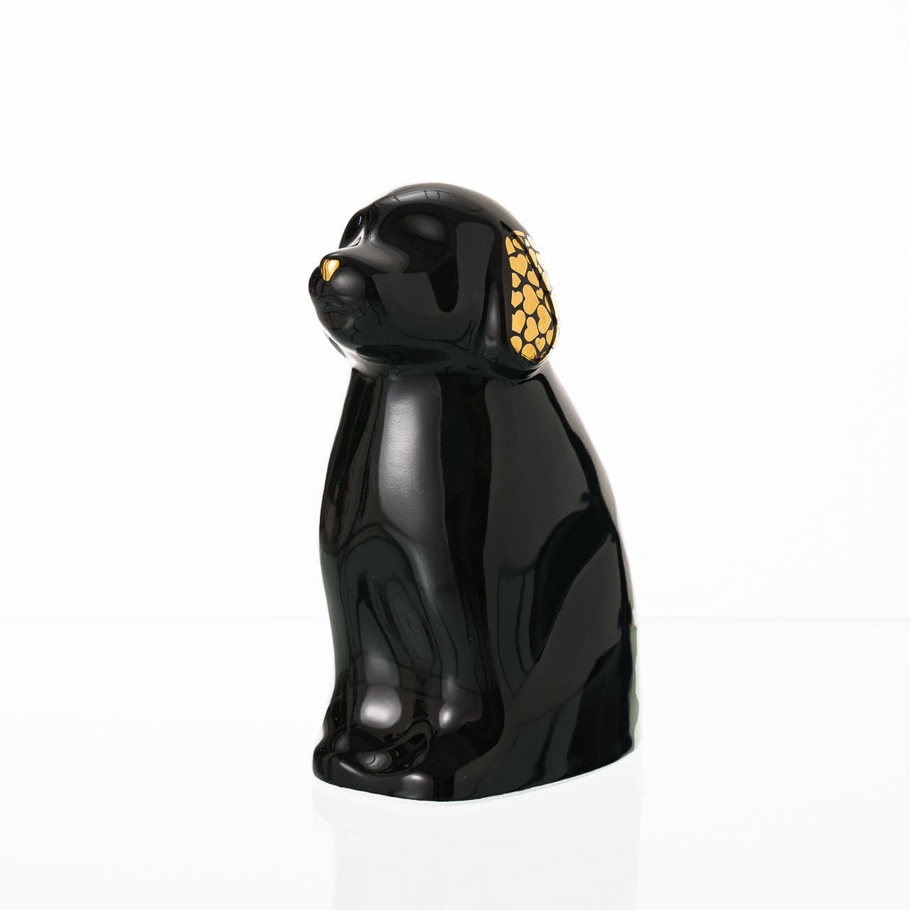 Cuddle Dog Pet Urn for Ashes in Black