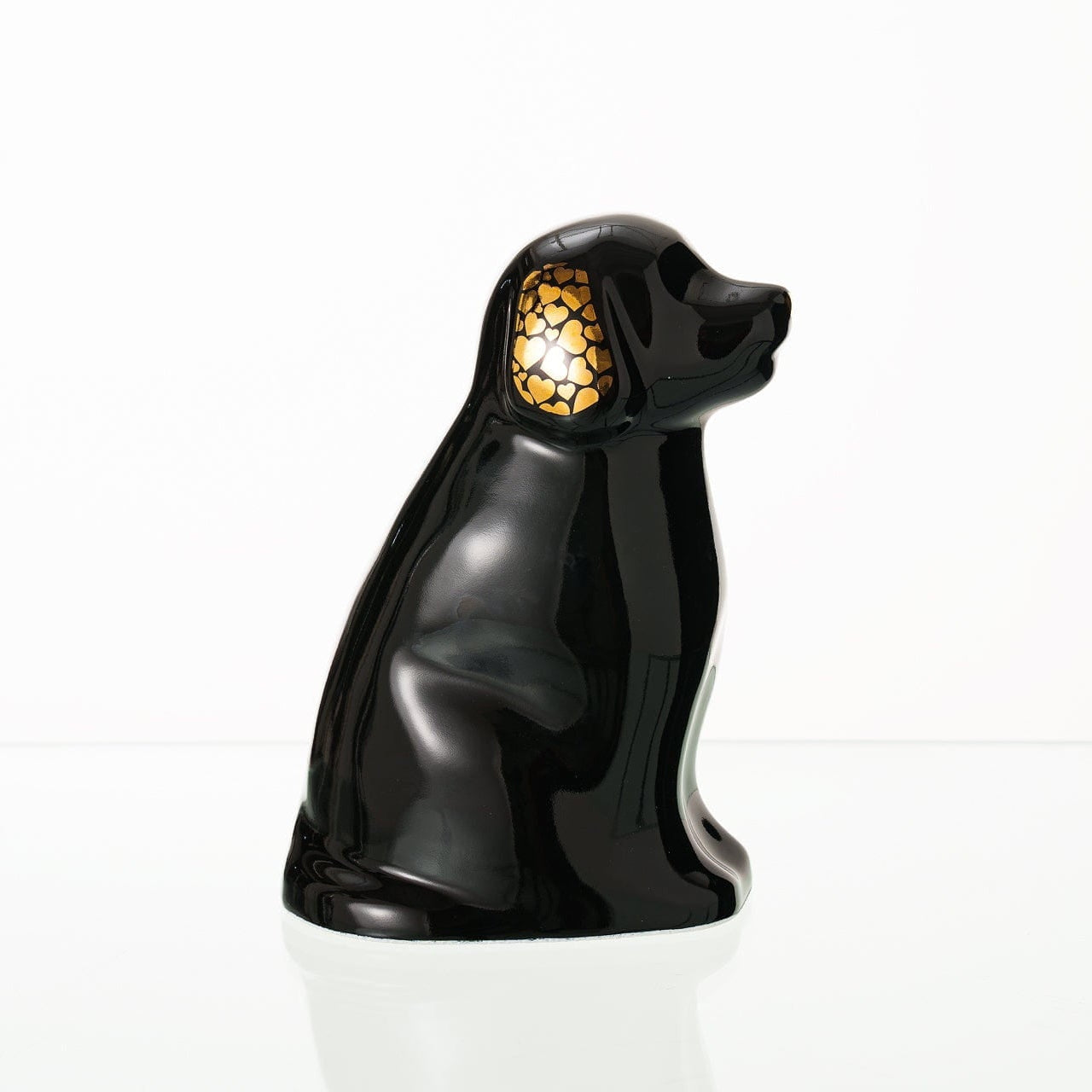 Cuddle Dog Pet Urn for Ashes in Black