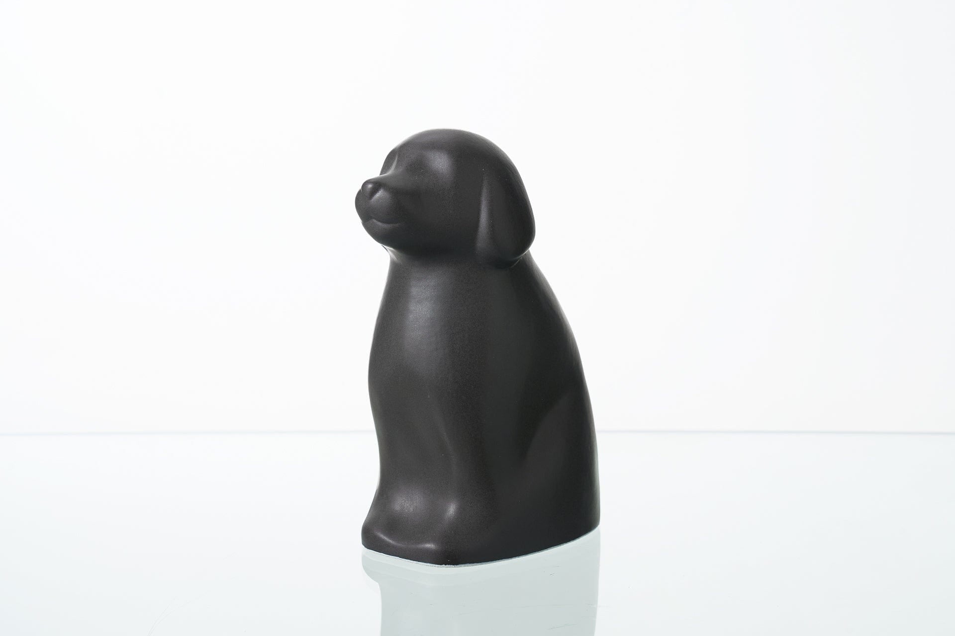 Cuddle Dog Pet Urn for Ashes in Matte Grey