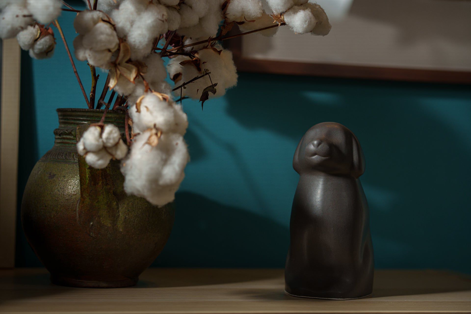 Cuddle Dog Pet Urn for Ashes in Matte Grey