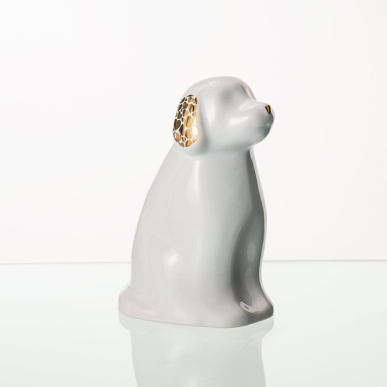 Cuddle Dog Pet Urn for Ashes in White